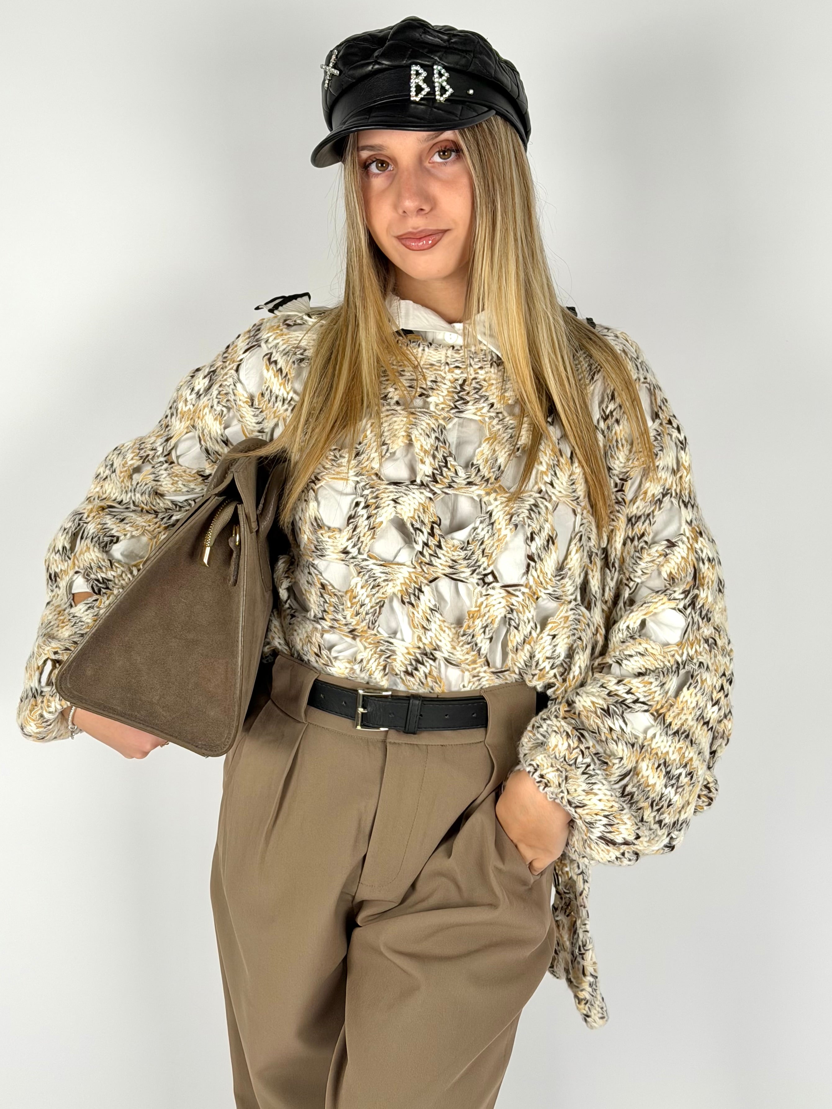 Maglia Micol bicolor moro