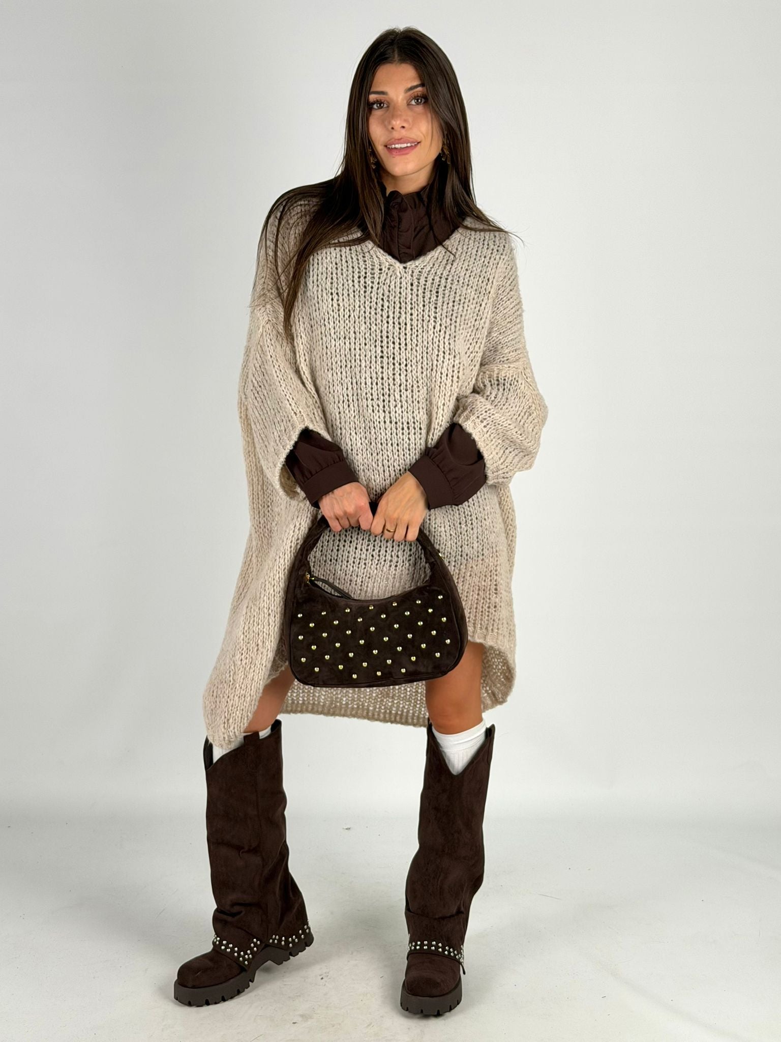 Abito/maglione Adriana beige