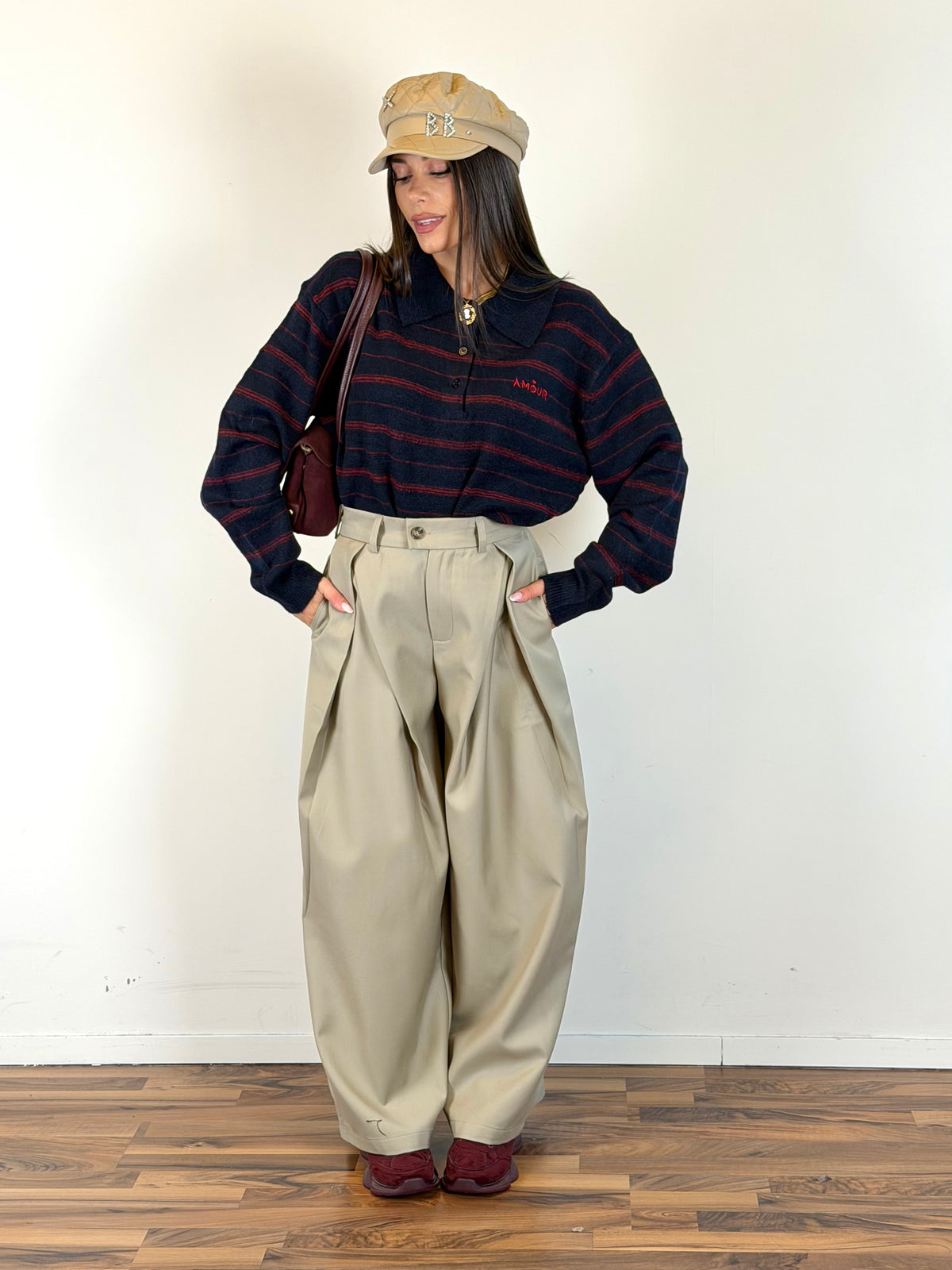 Pantalone old school beige