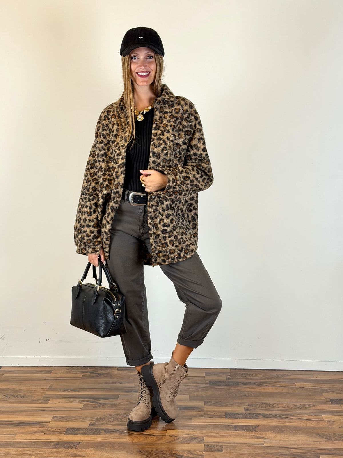 Cappotto teddy maculato