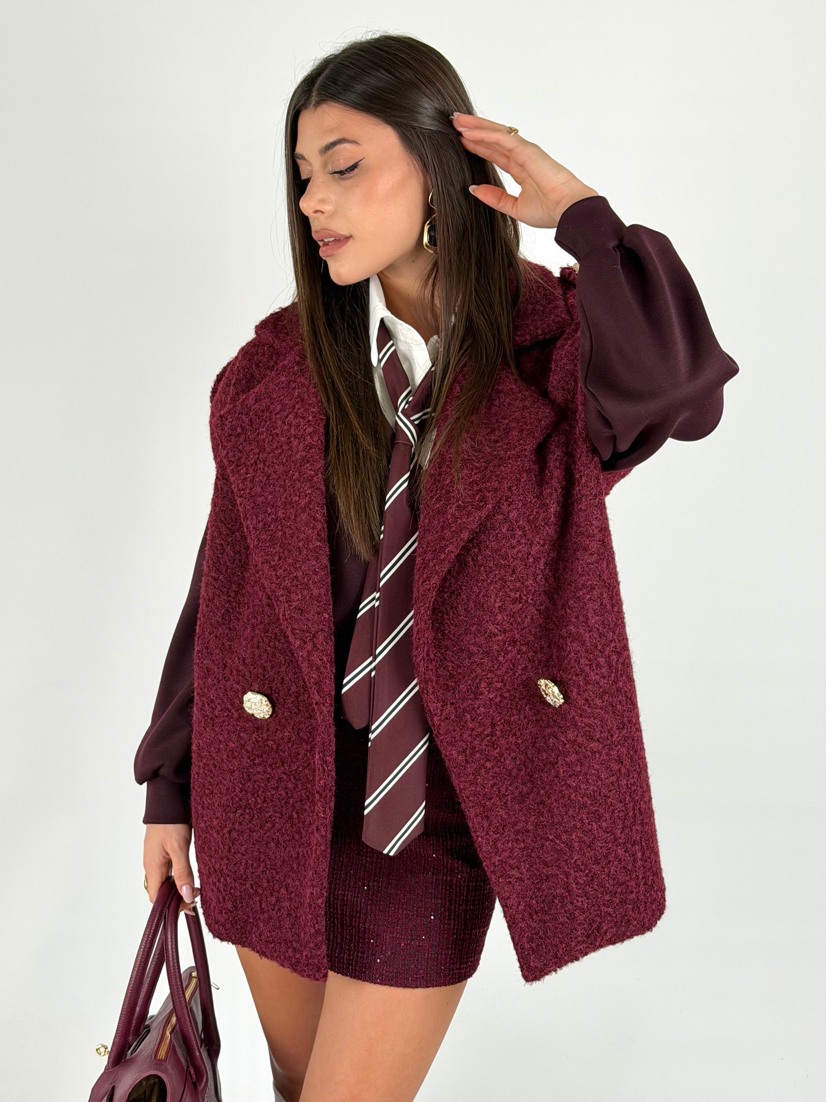 Smanicato gioiello bordeaux