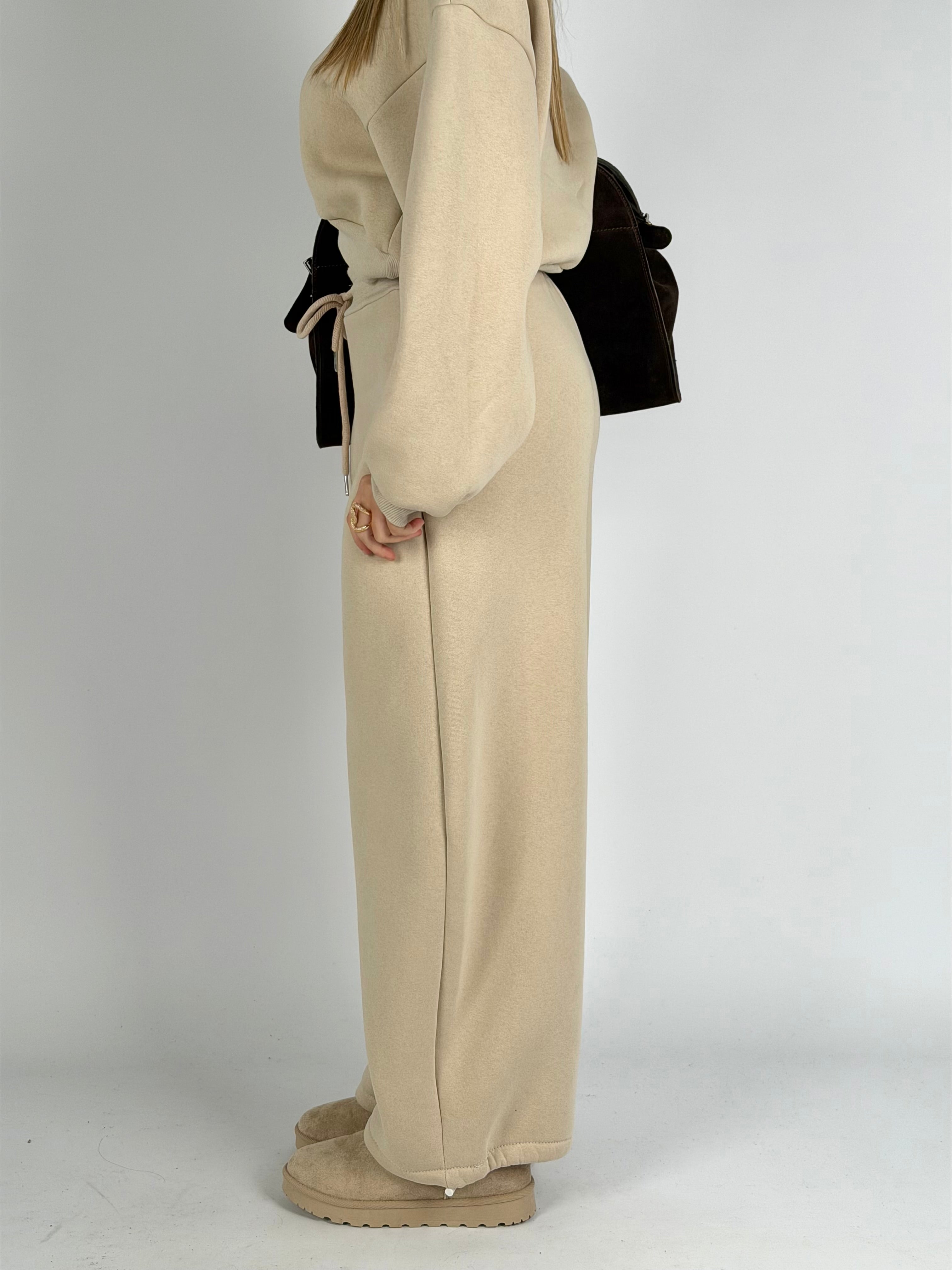 Pantalone tuta sportiva Diva beige