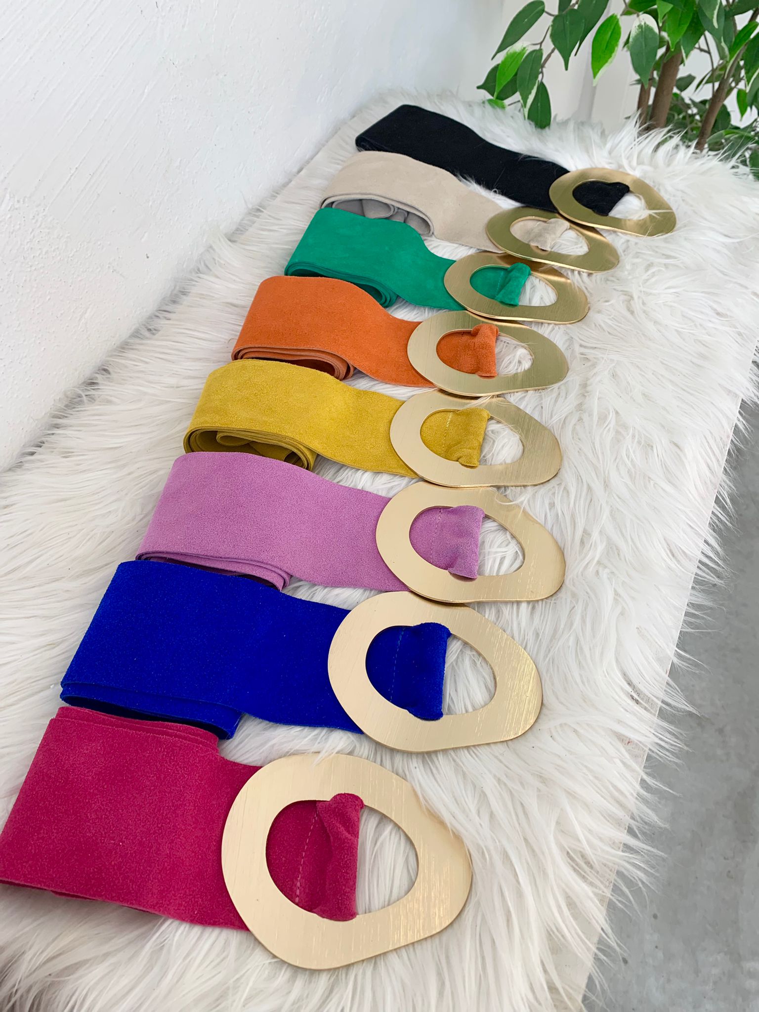 FUSCIACCA camoscio fibbia maxi