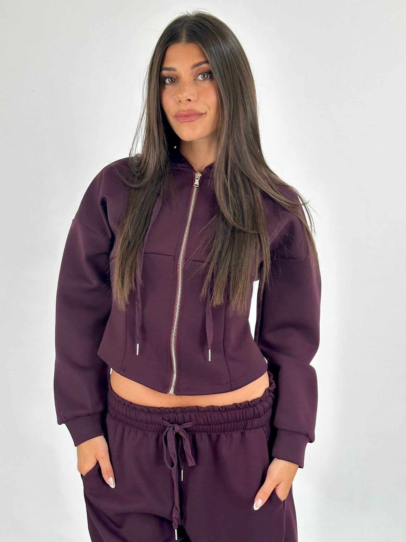 Felpa tuta sportiva Gemma bordeaux