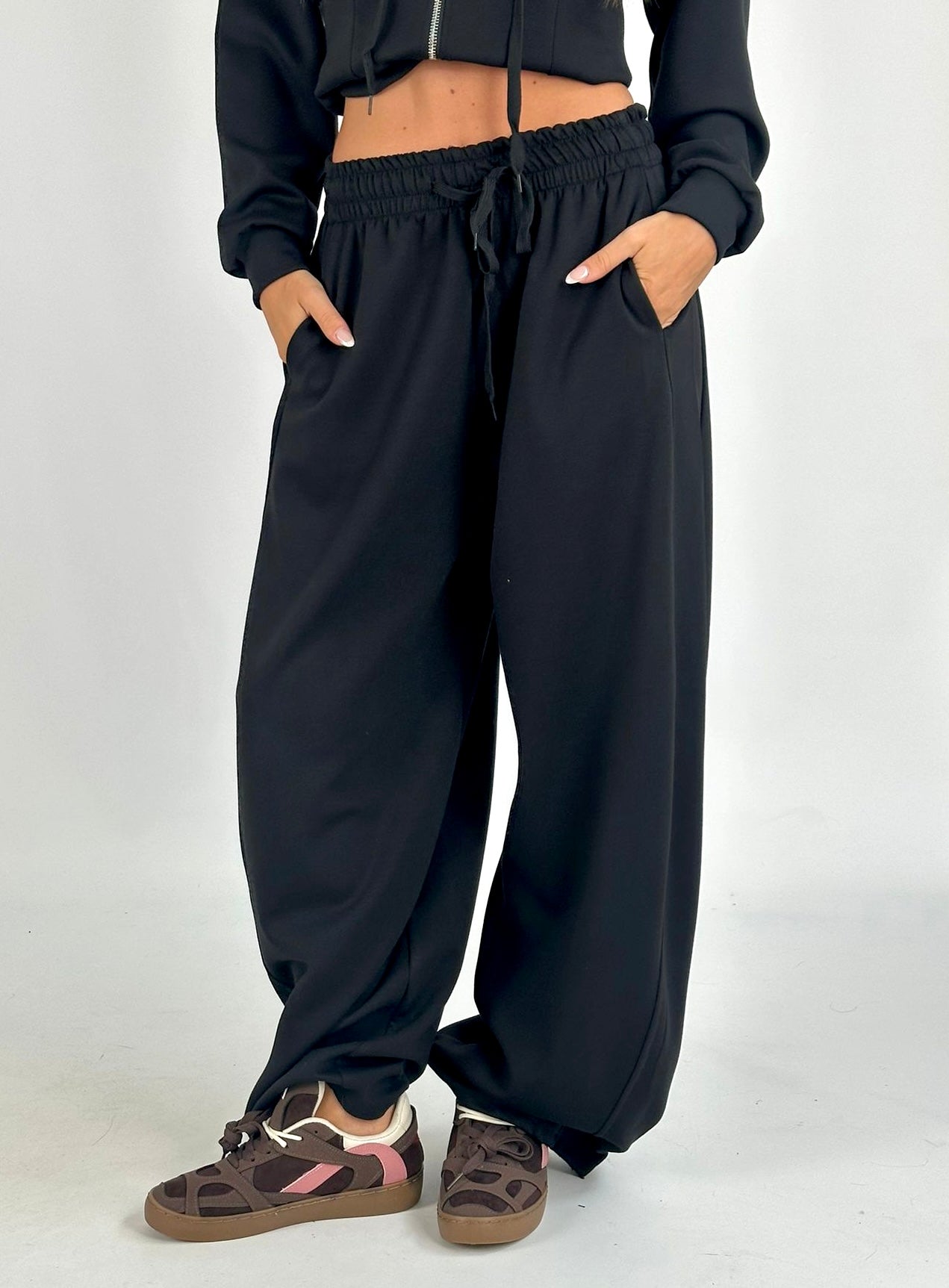 Pantalone tuta sportiva Gemma nero