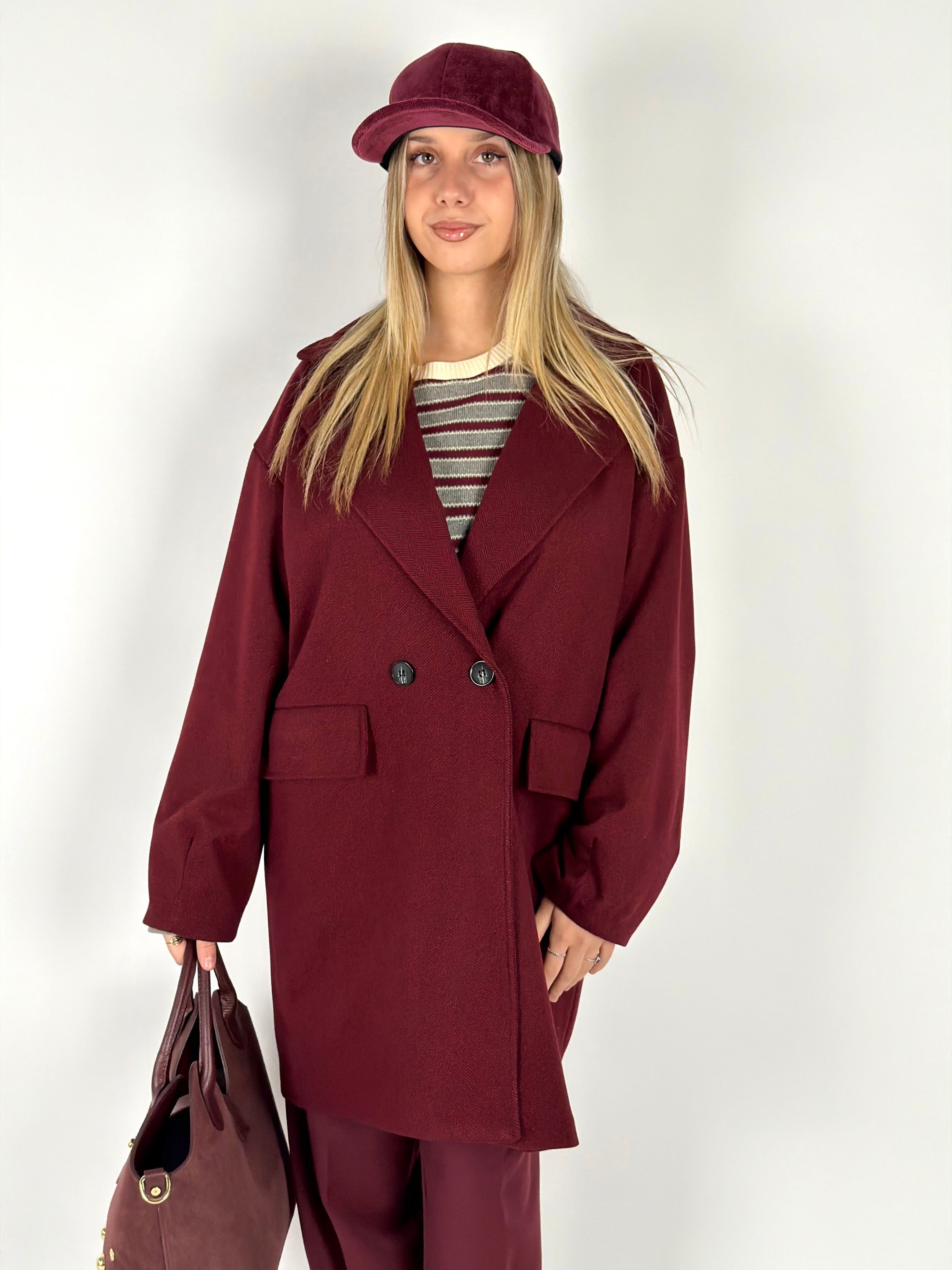 Cappotto Cloud Bordeaux