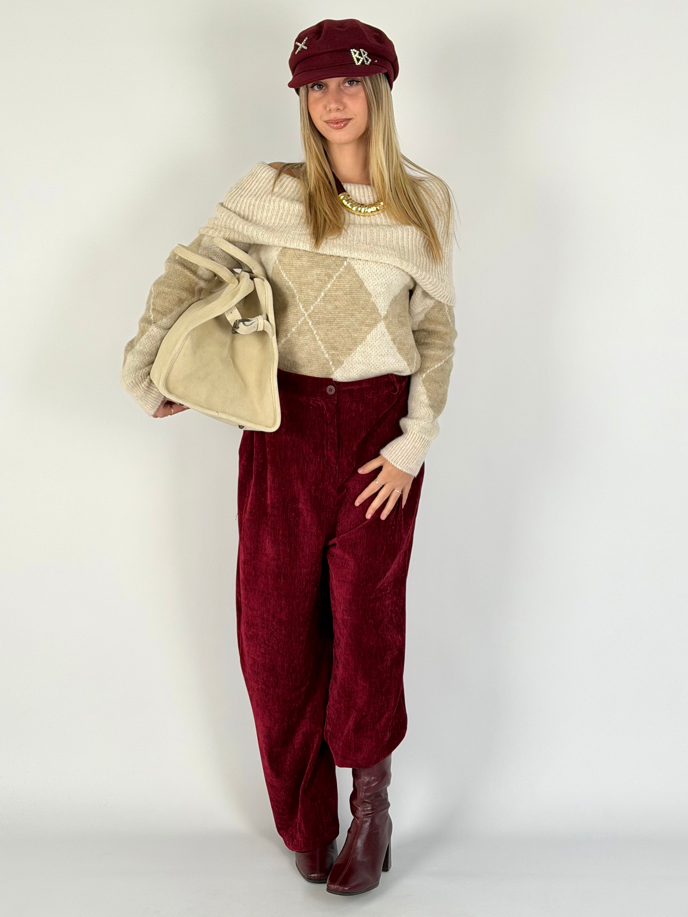 Pantalone Venezia bordeaux