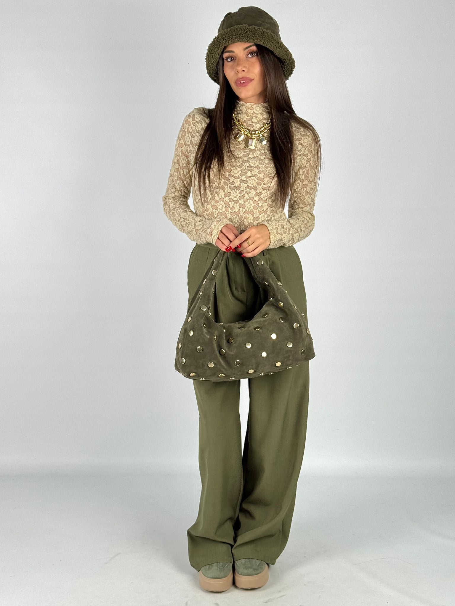 Maglia Lory pizzo beige