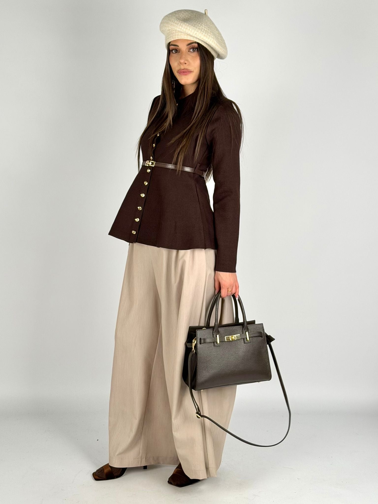 Pantalone bonton beige