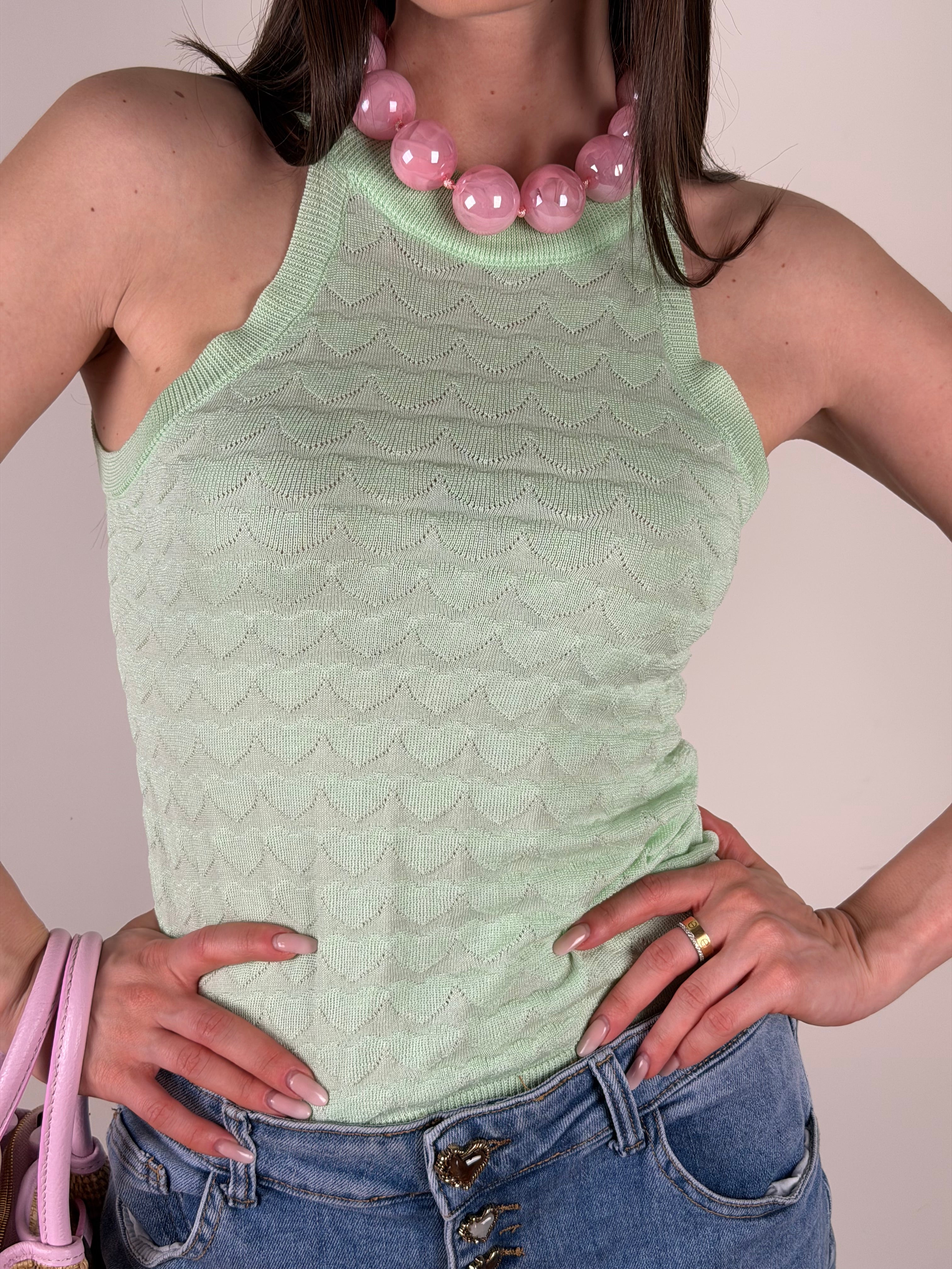 Top Cuori verde