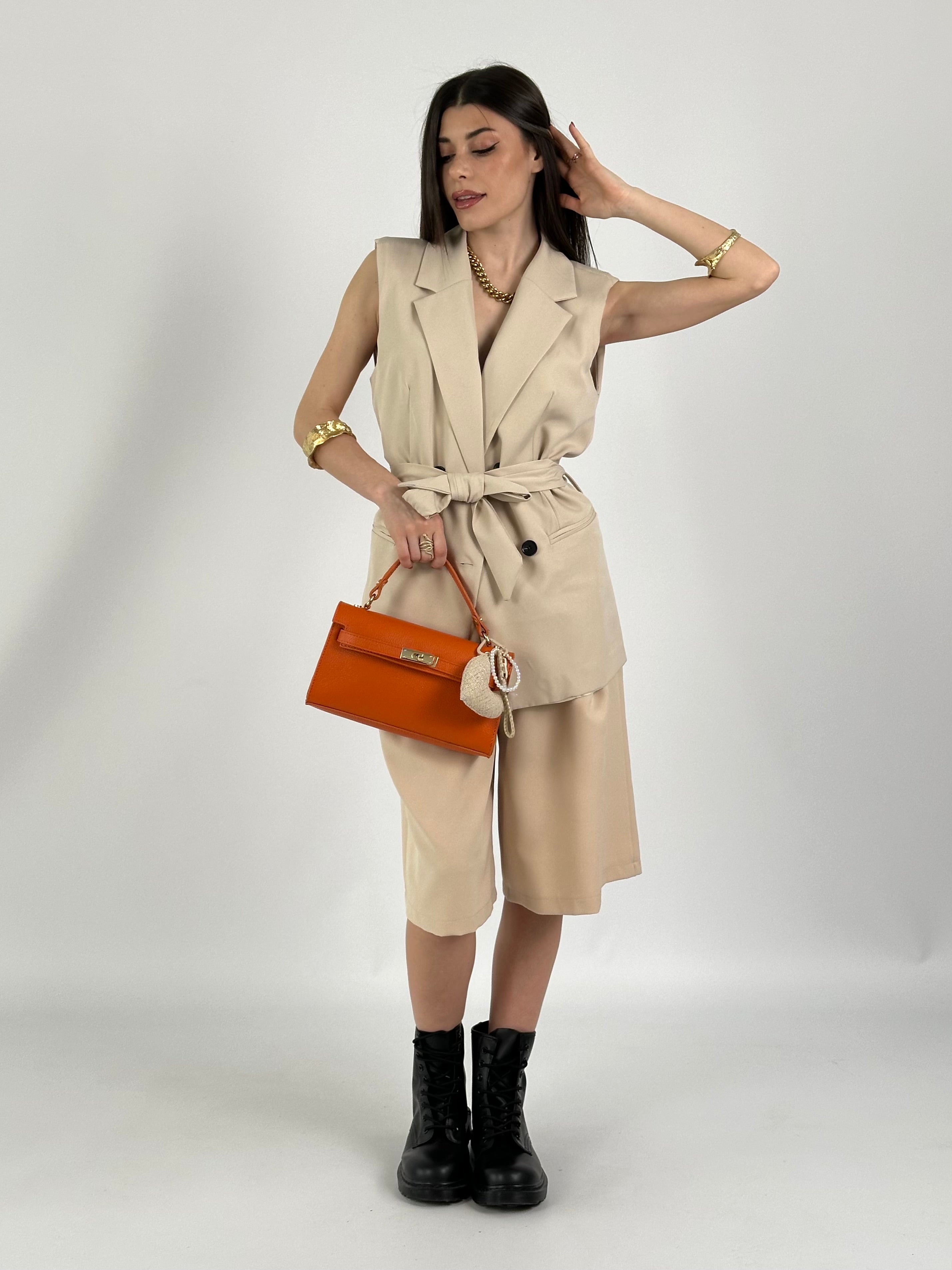 Giacca in viscosa Julia beige