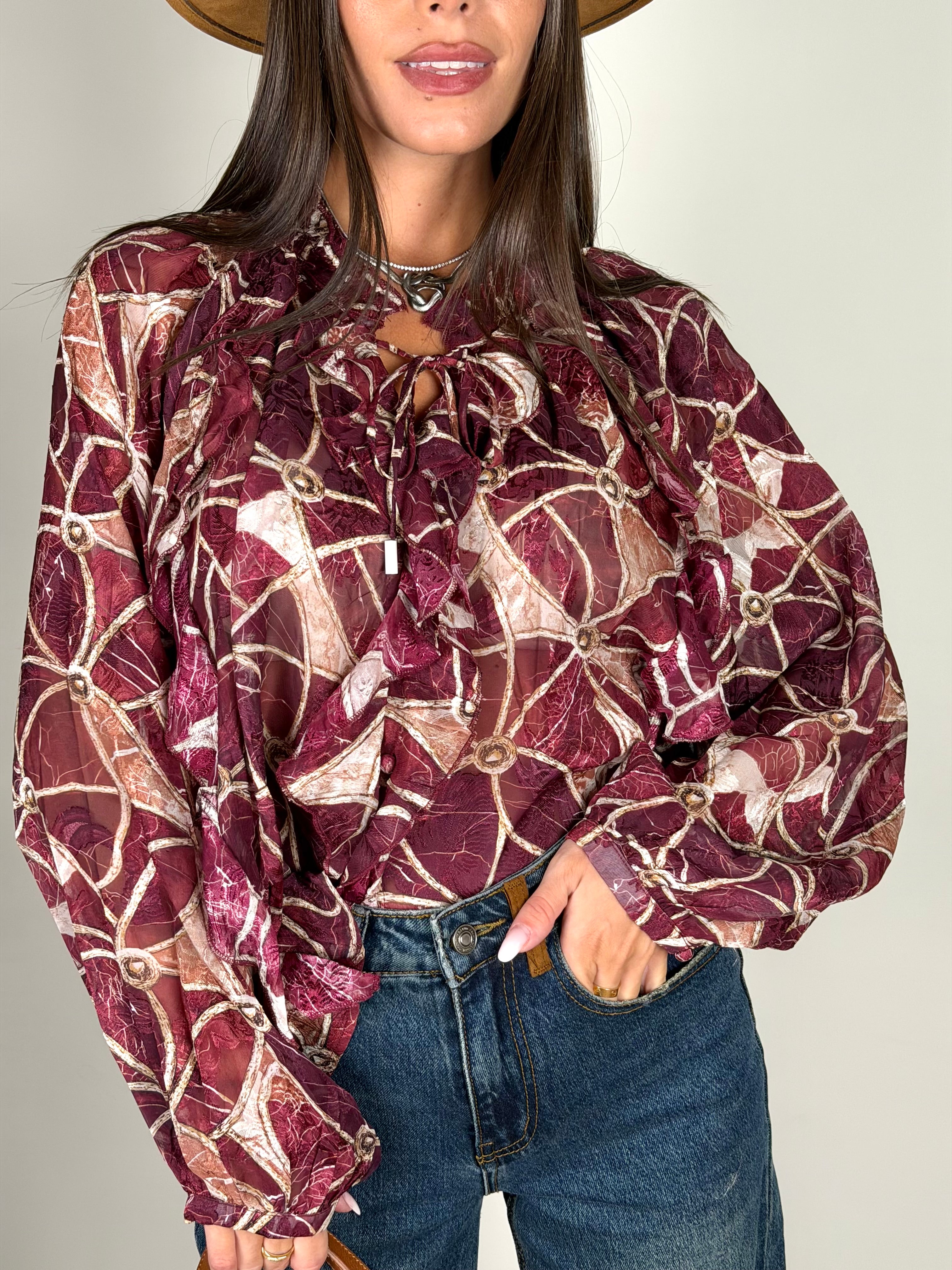 Camicia Sugar bordeaux