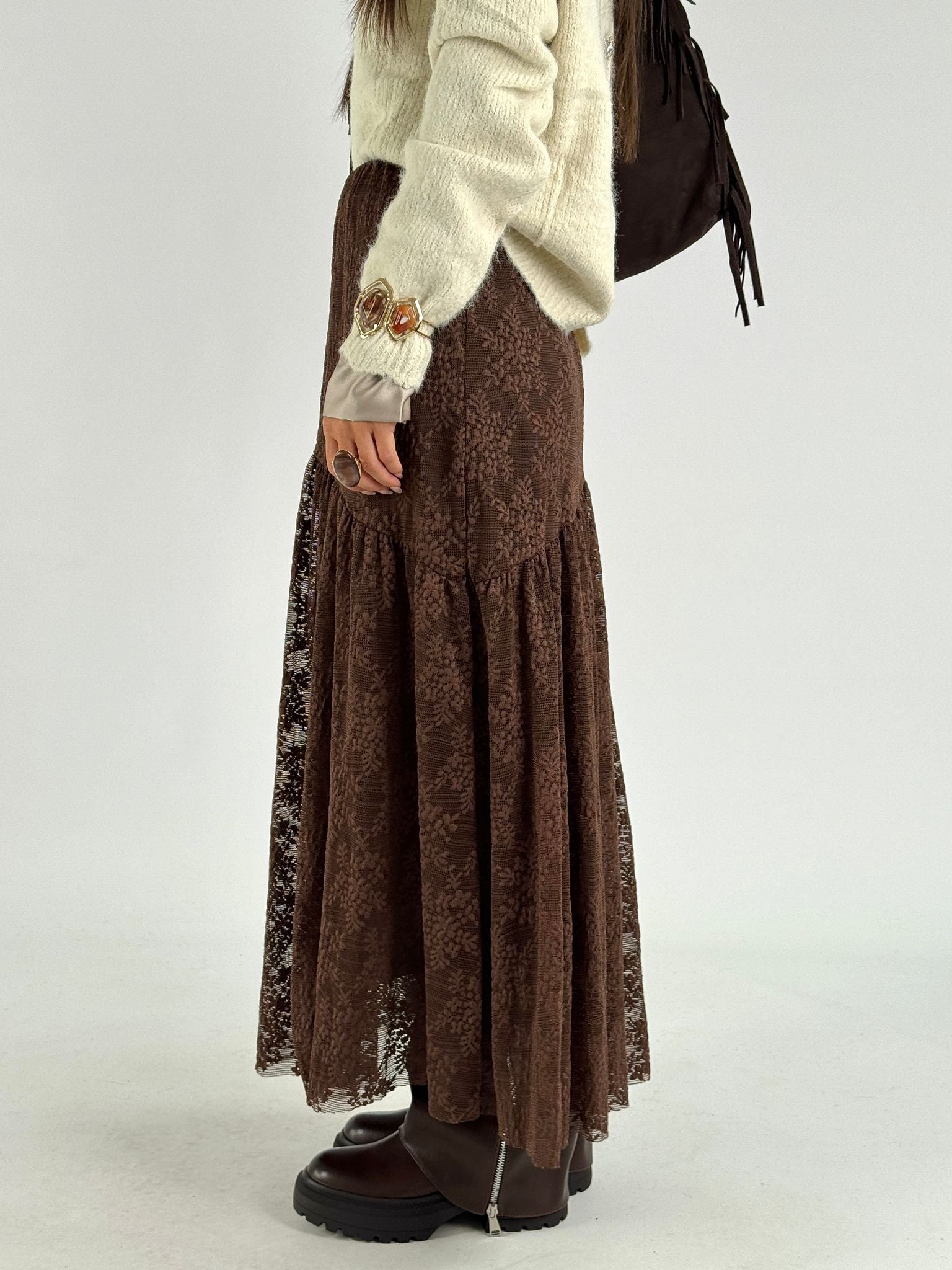 Gonna pizzo Genova moro