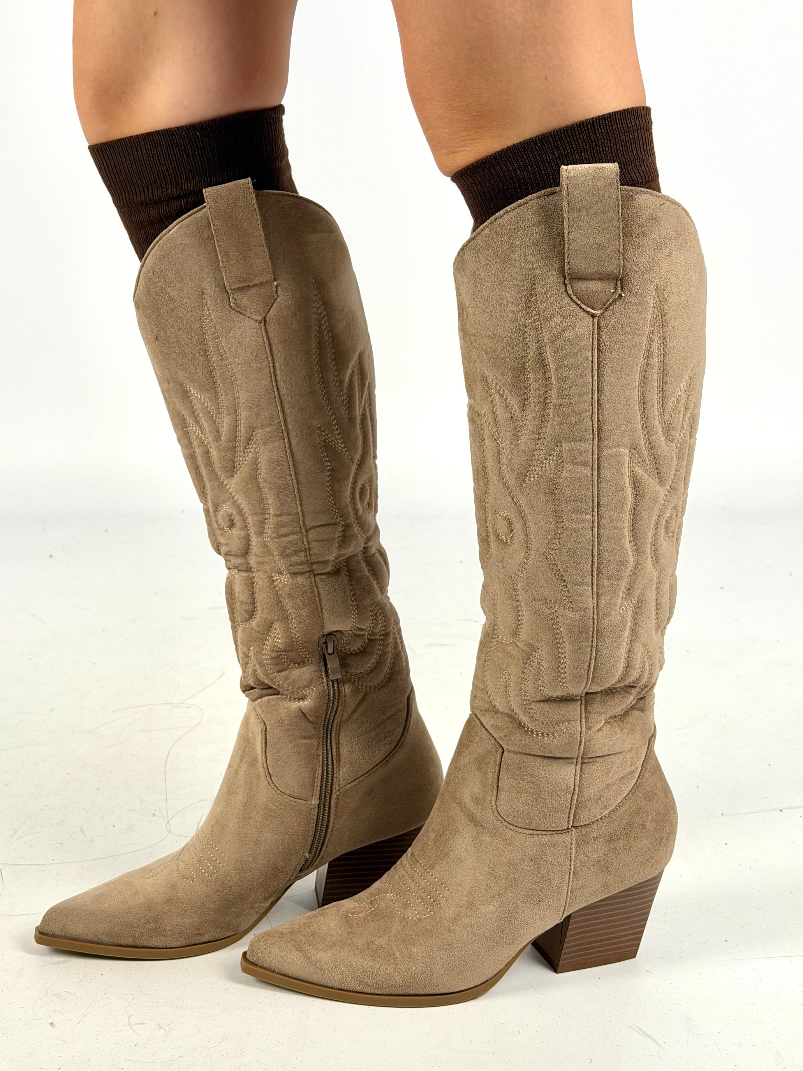 Texano scamosciato beige