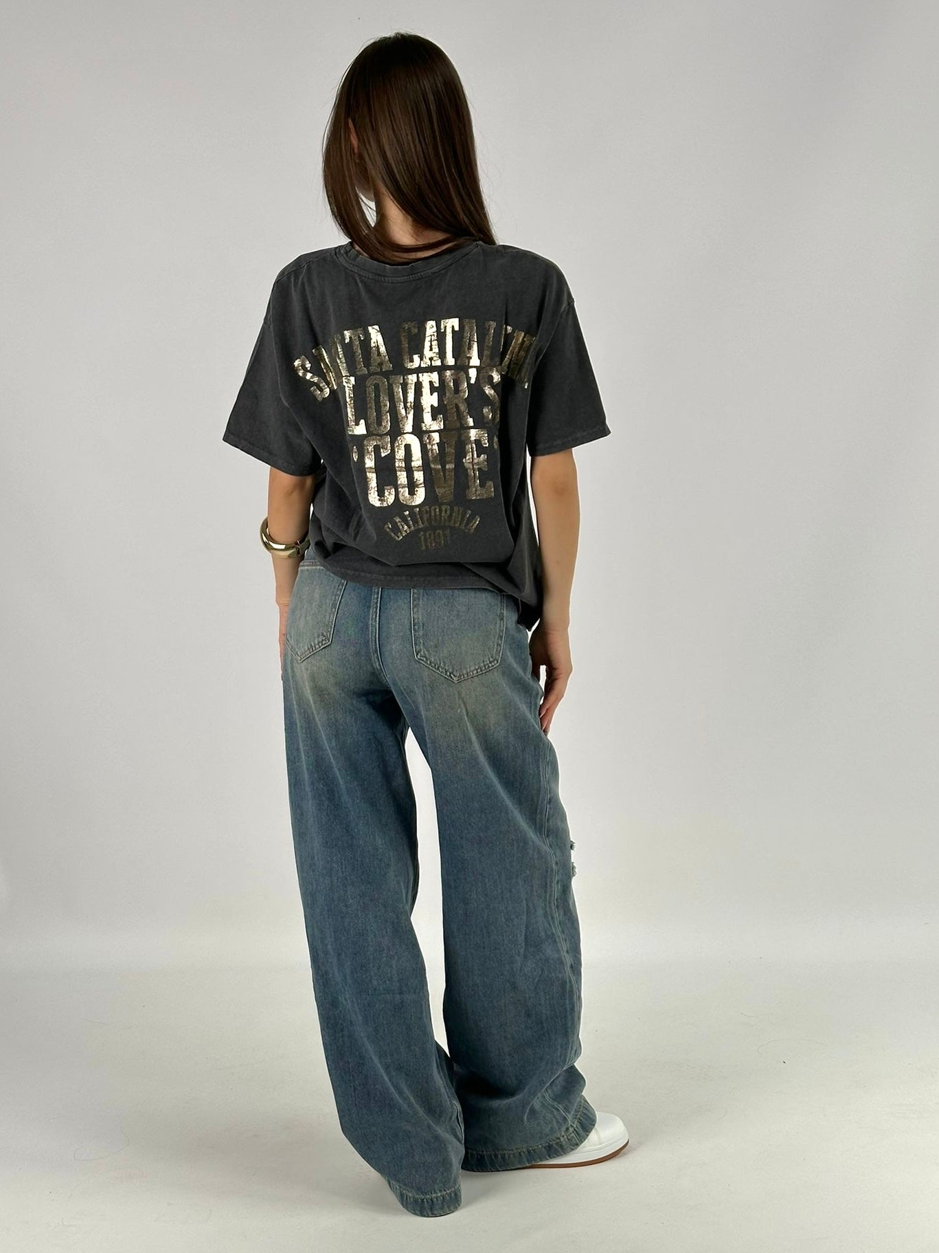 T-shirt premium 100% cotone California nera