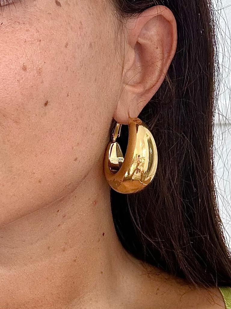 Orecchìni maxi cerchio luna bold