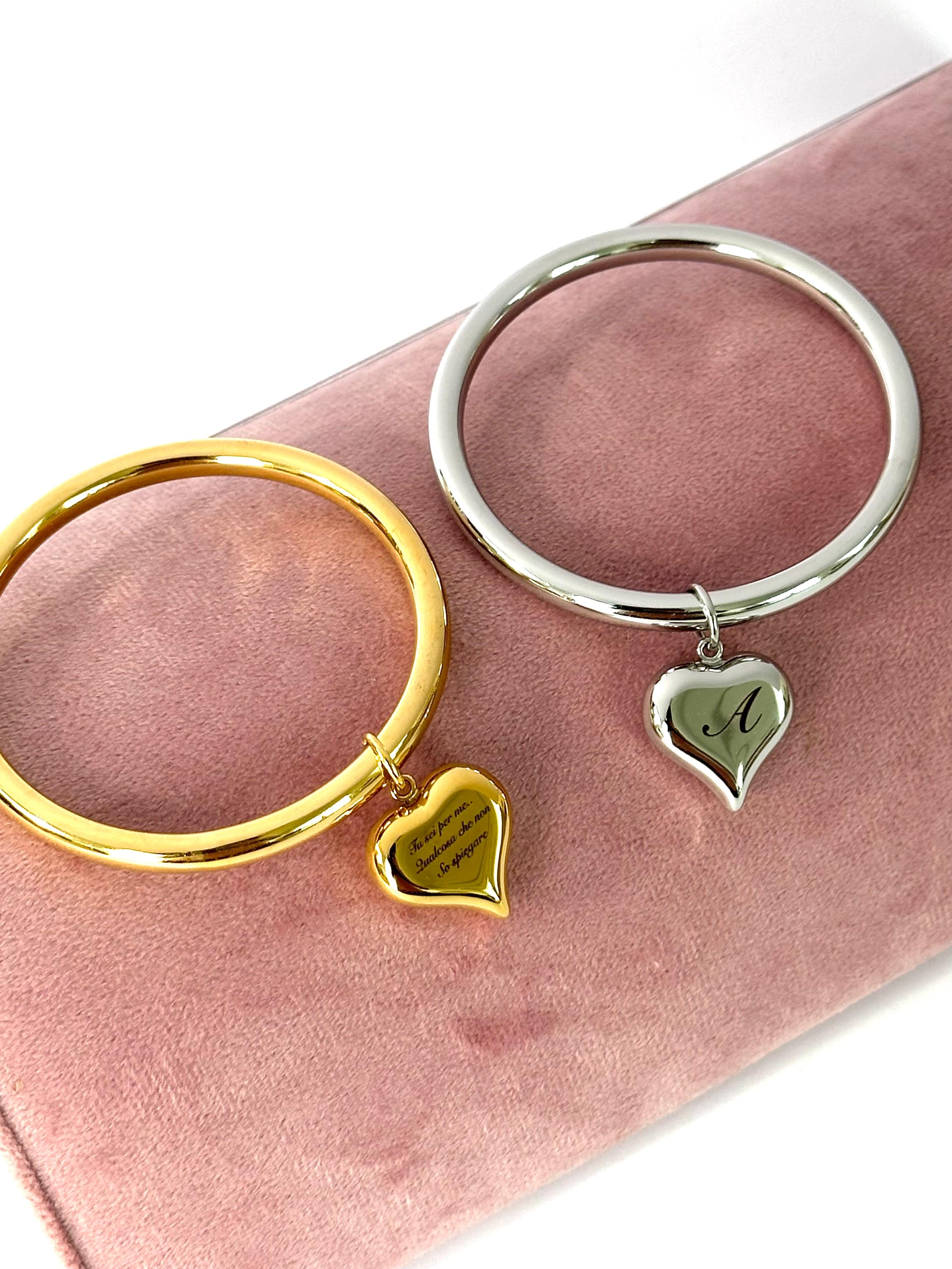 Bracciale bangle rigido personalizzabile