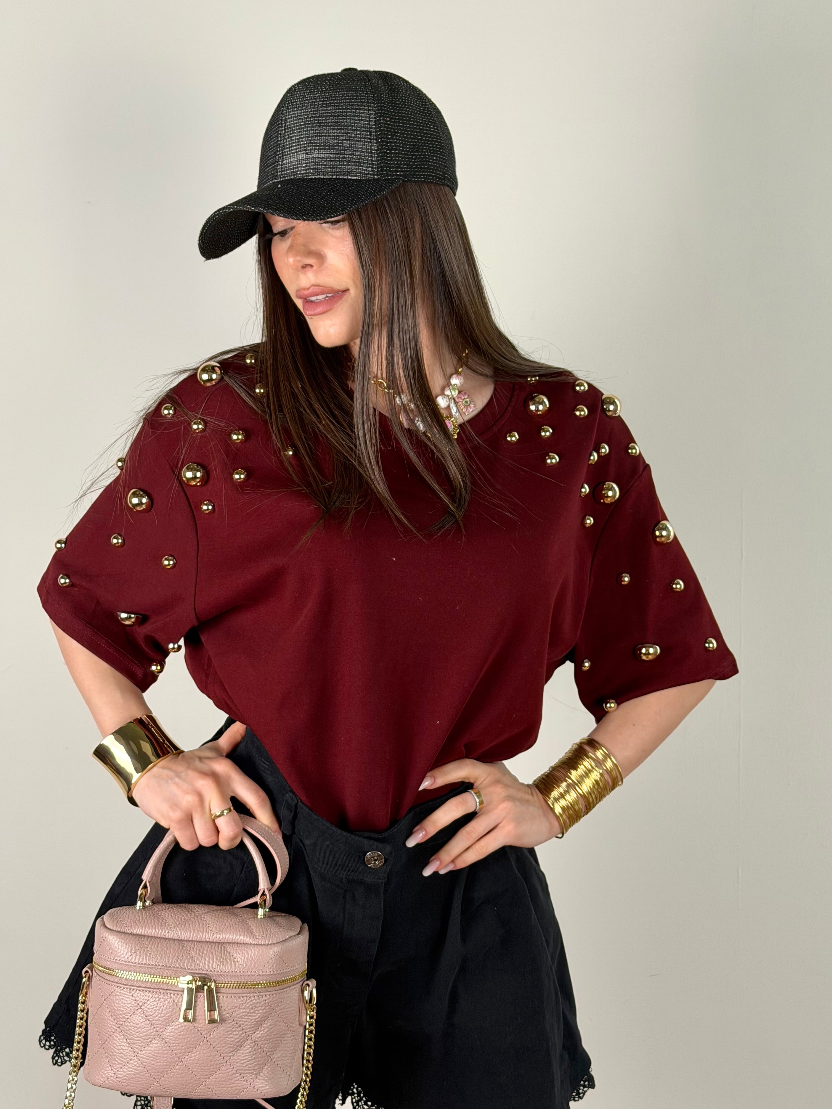 T-shirt Sun bordeaux