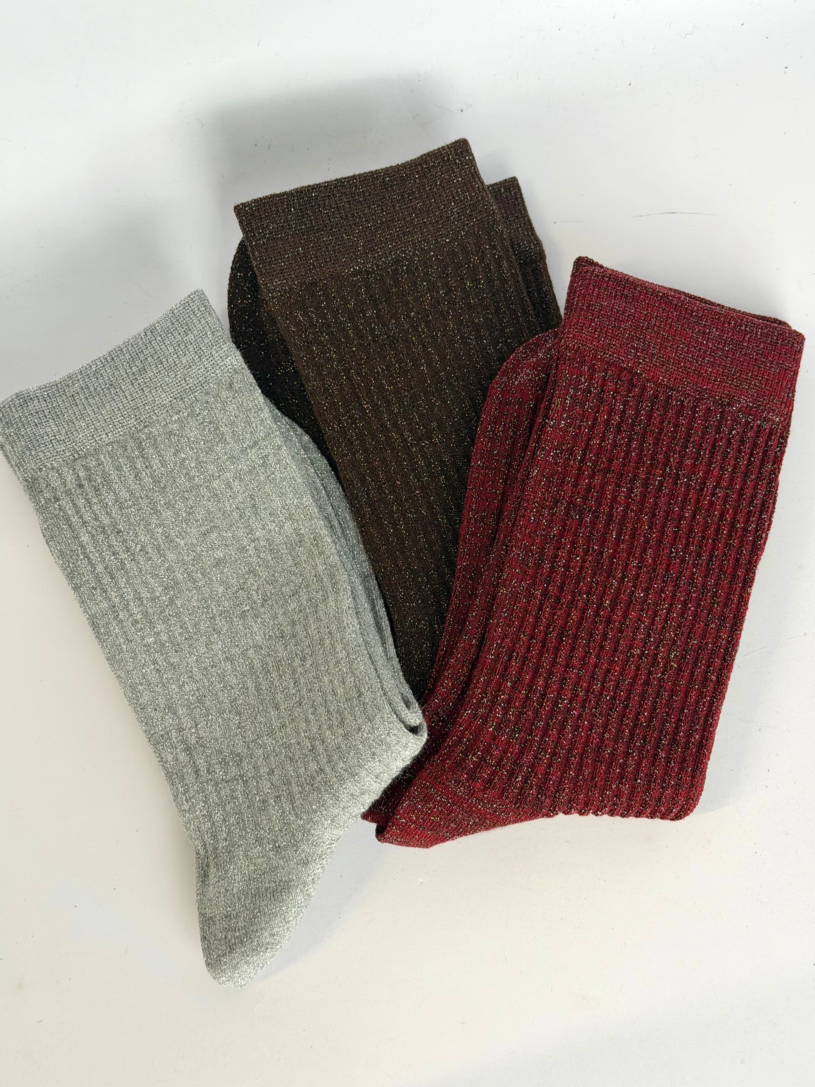 Calzini lurex - 3 colori