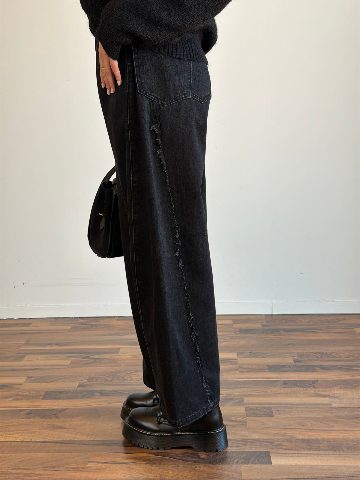 Jeans Sfrangiato nero