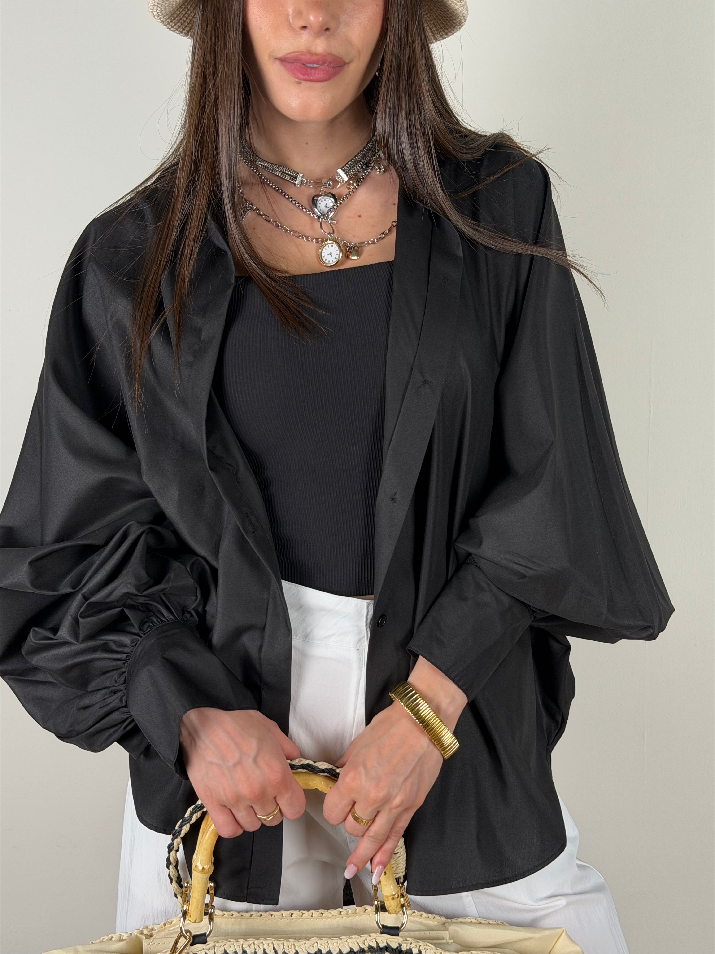Camicia Lisa nera