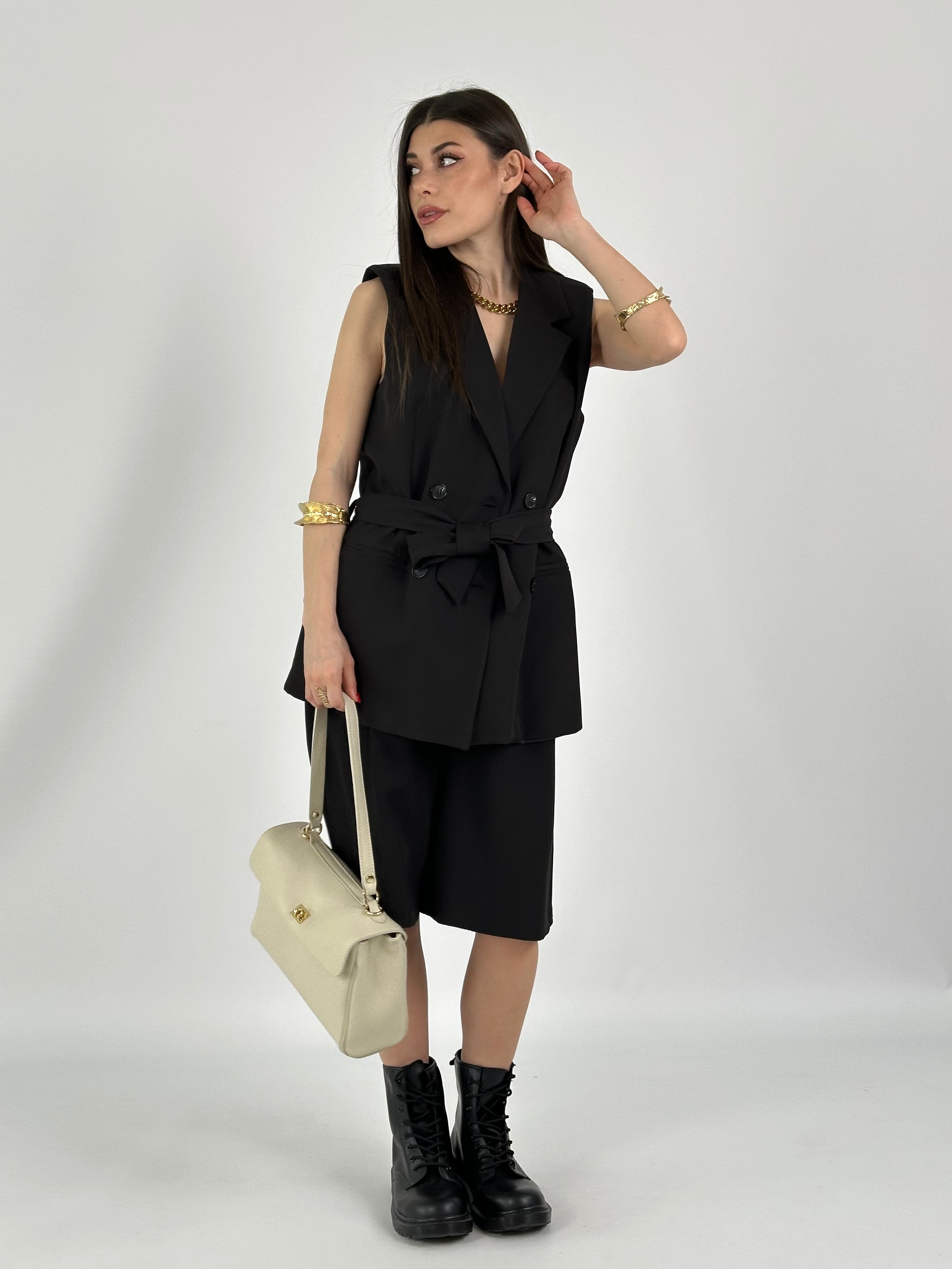 Giacca in viscosa Julia nero