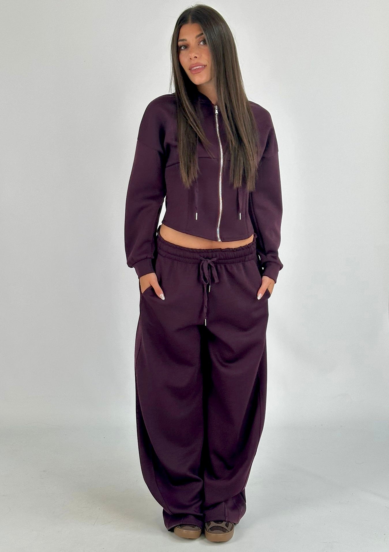 Felpa tuta sportiva Gemma bordeaux