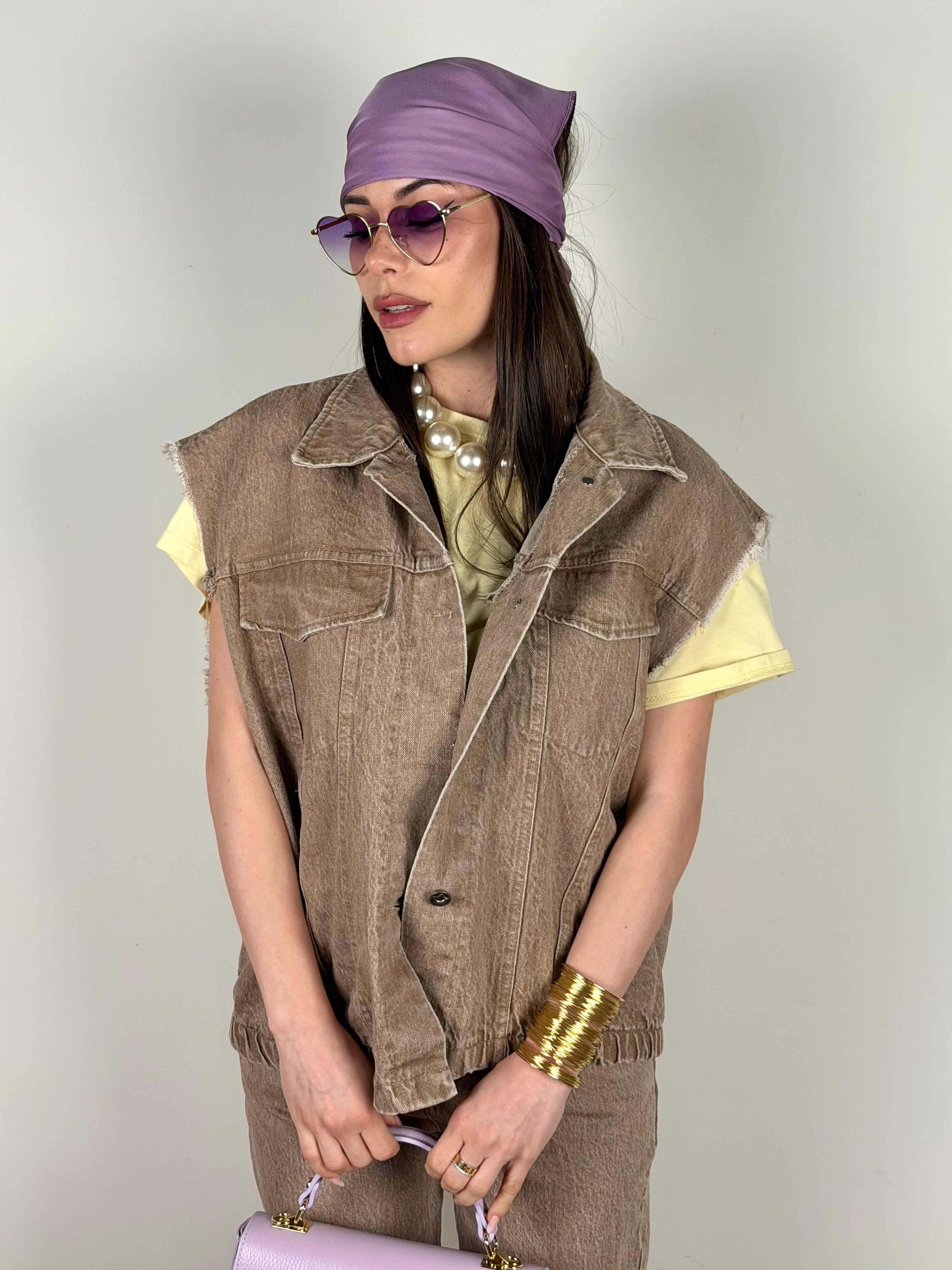Gilet jeans Western