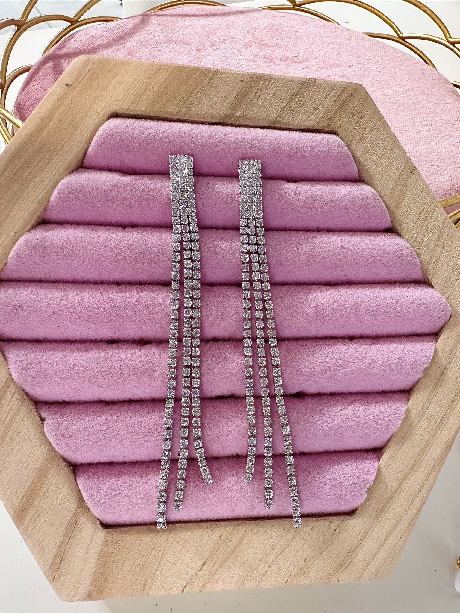 Orecchini cascata di zirconi