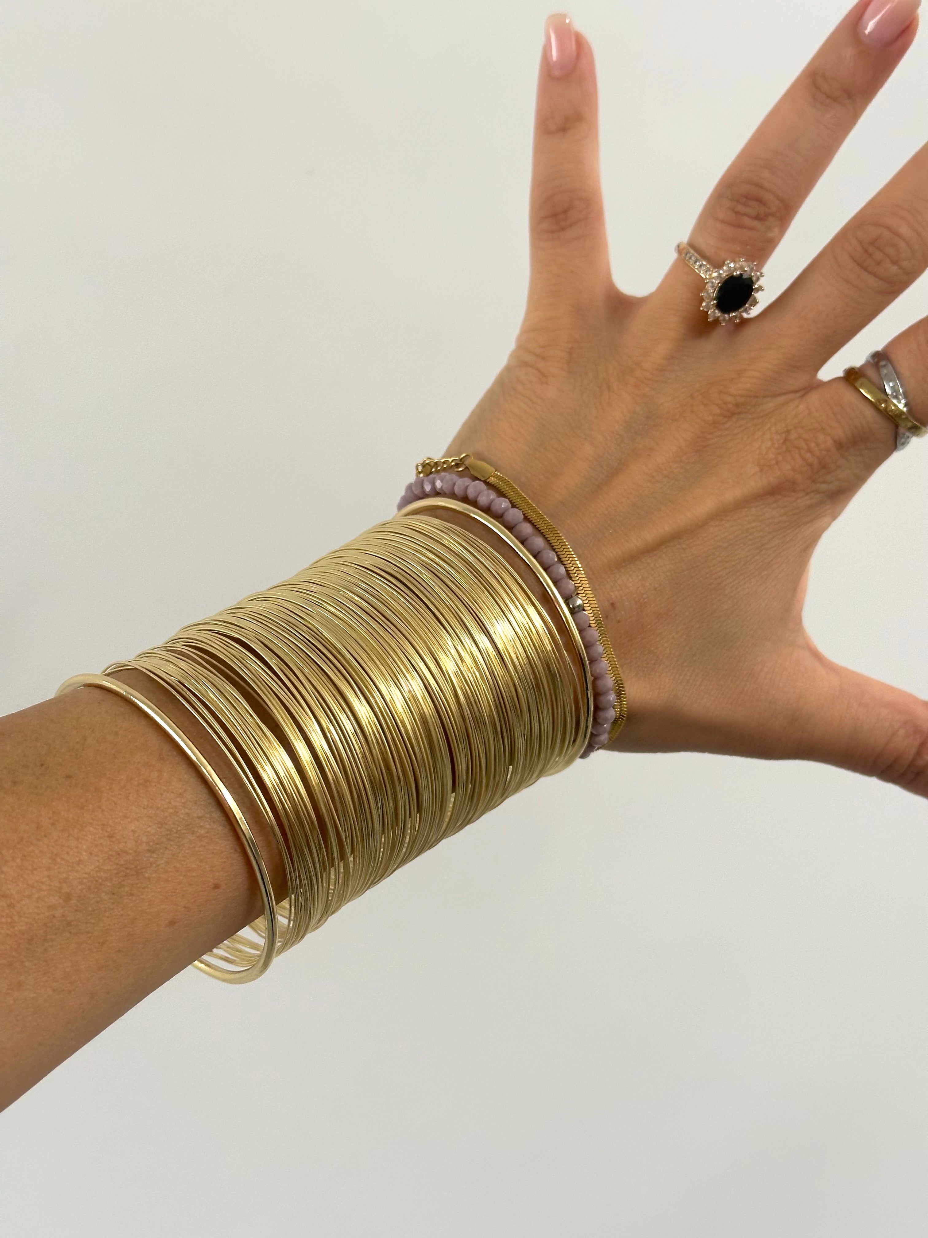 Maxi Bracciale mille fili oro