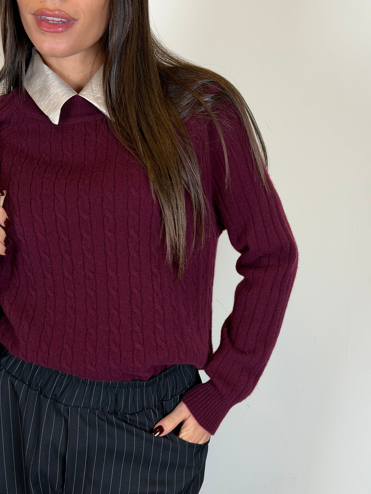 Maglia comfy bordeaux