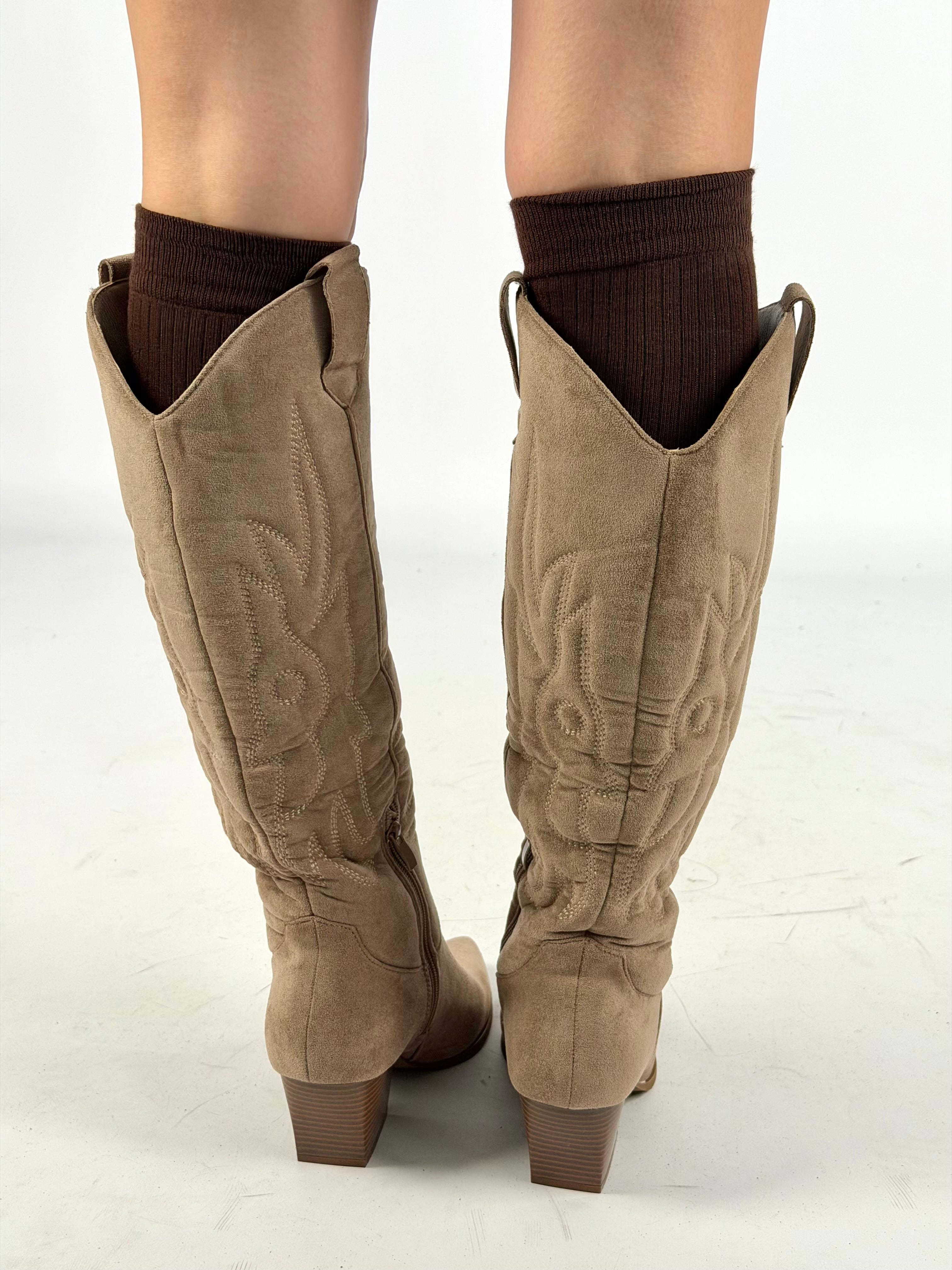 Texano scamosciato beige