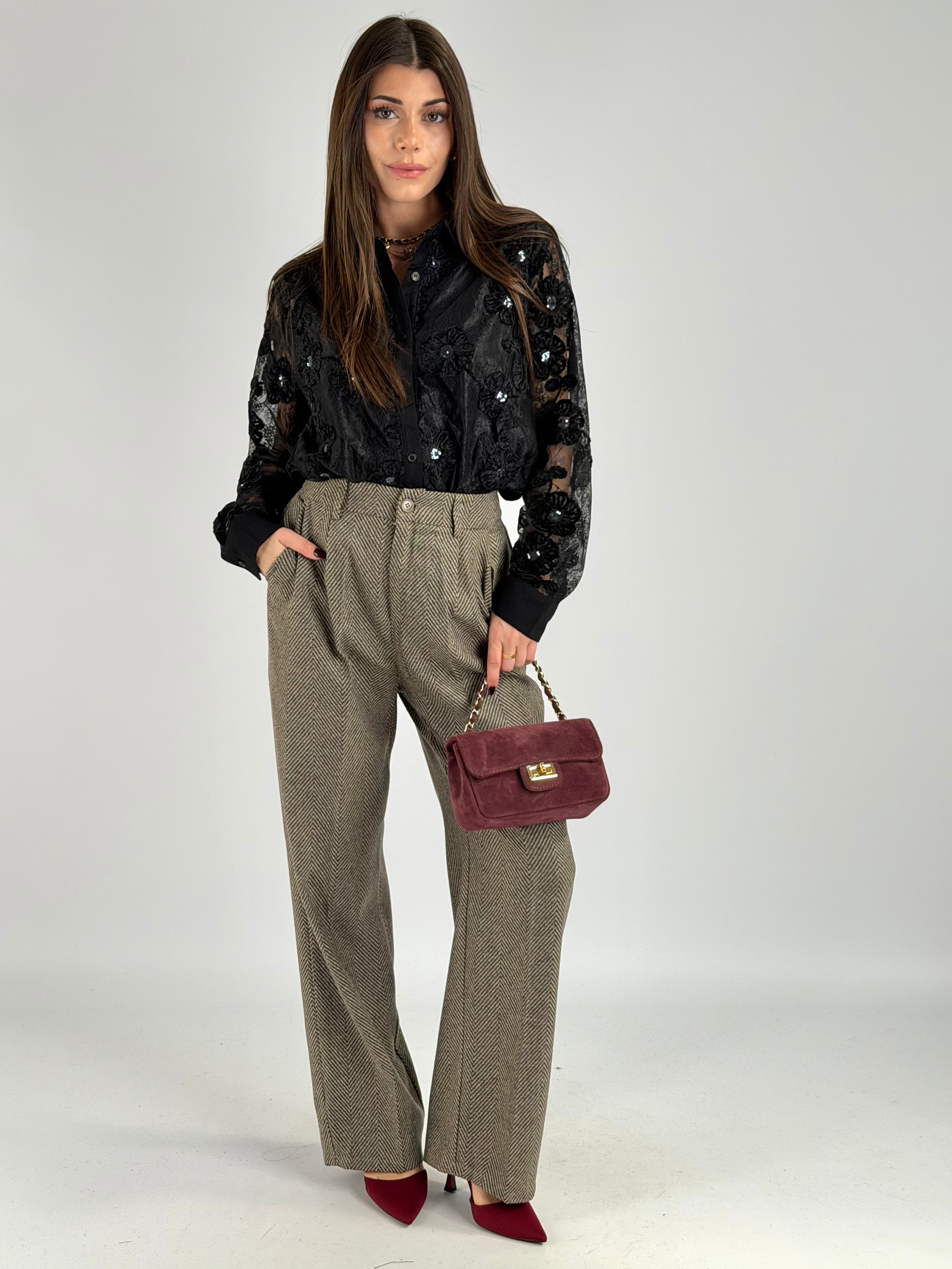 Camicia pizzo Marta nero