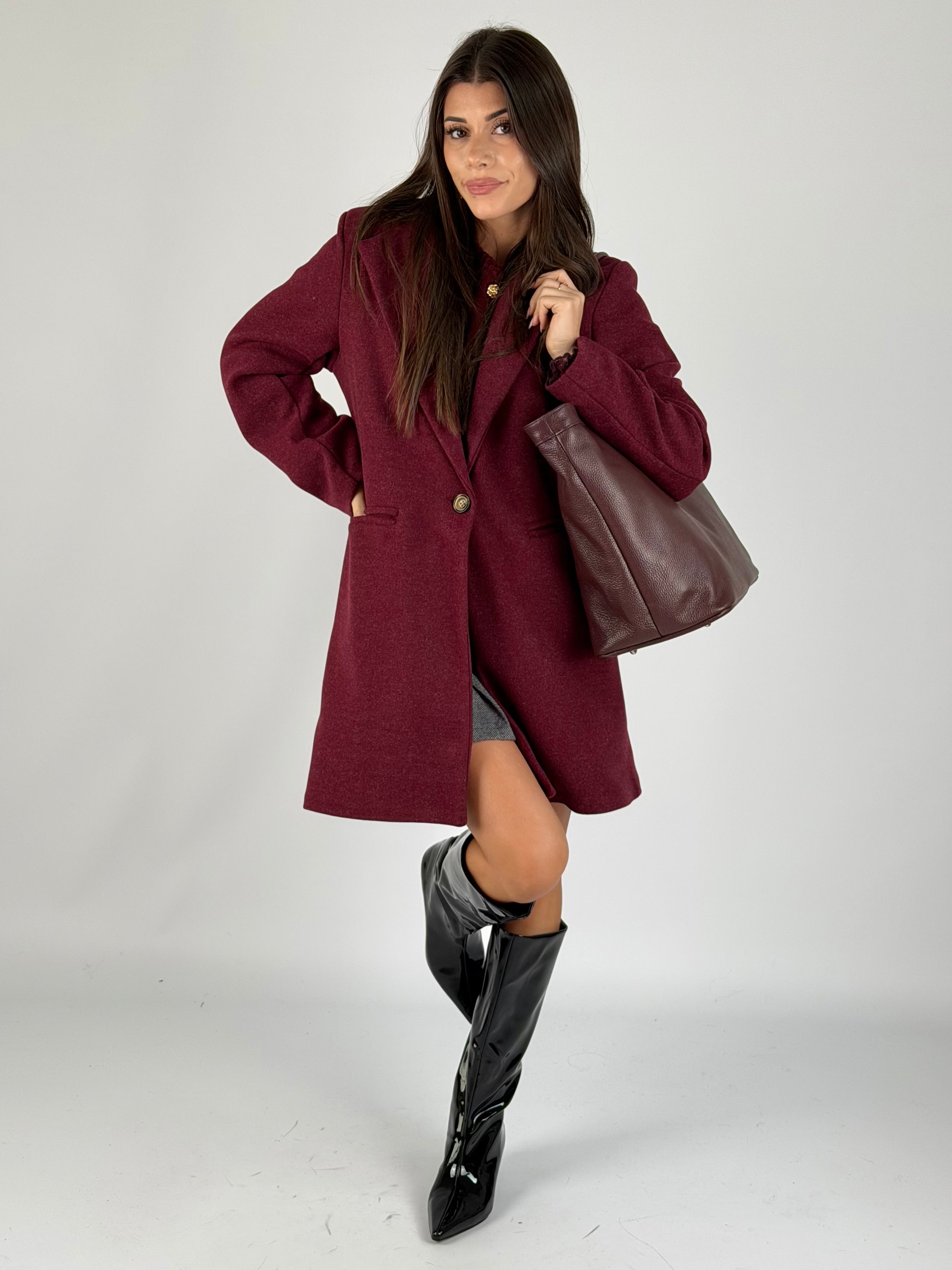 Cappotto Blair bordeaux