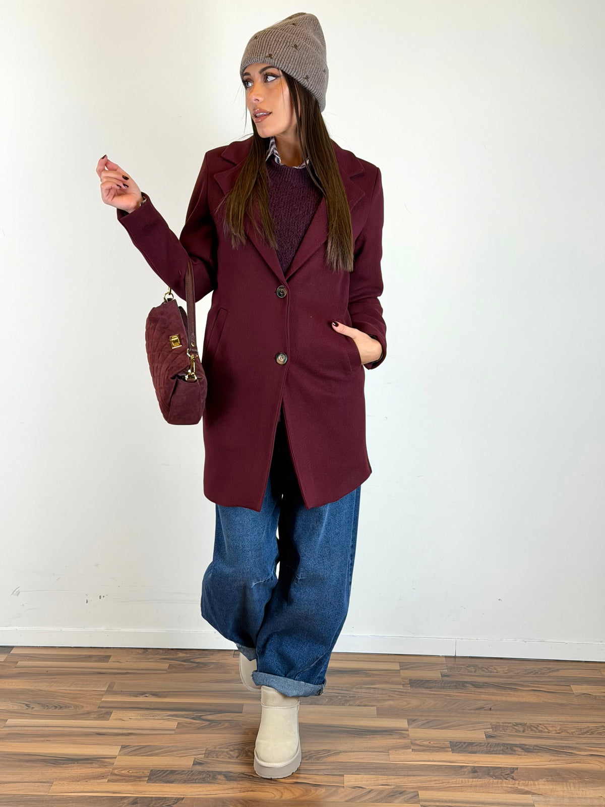 Cappotto Trendy bordeaux