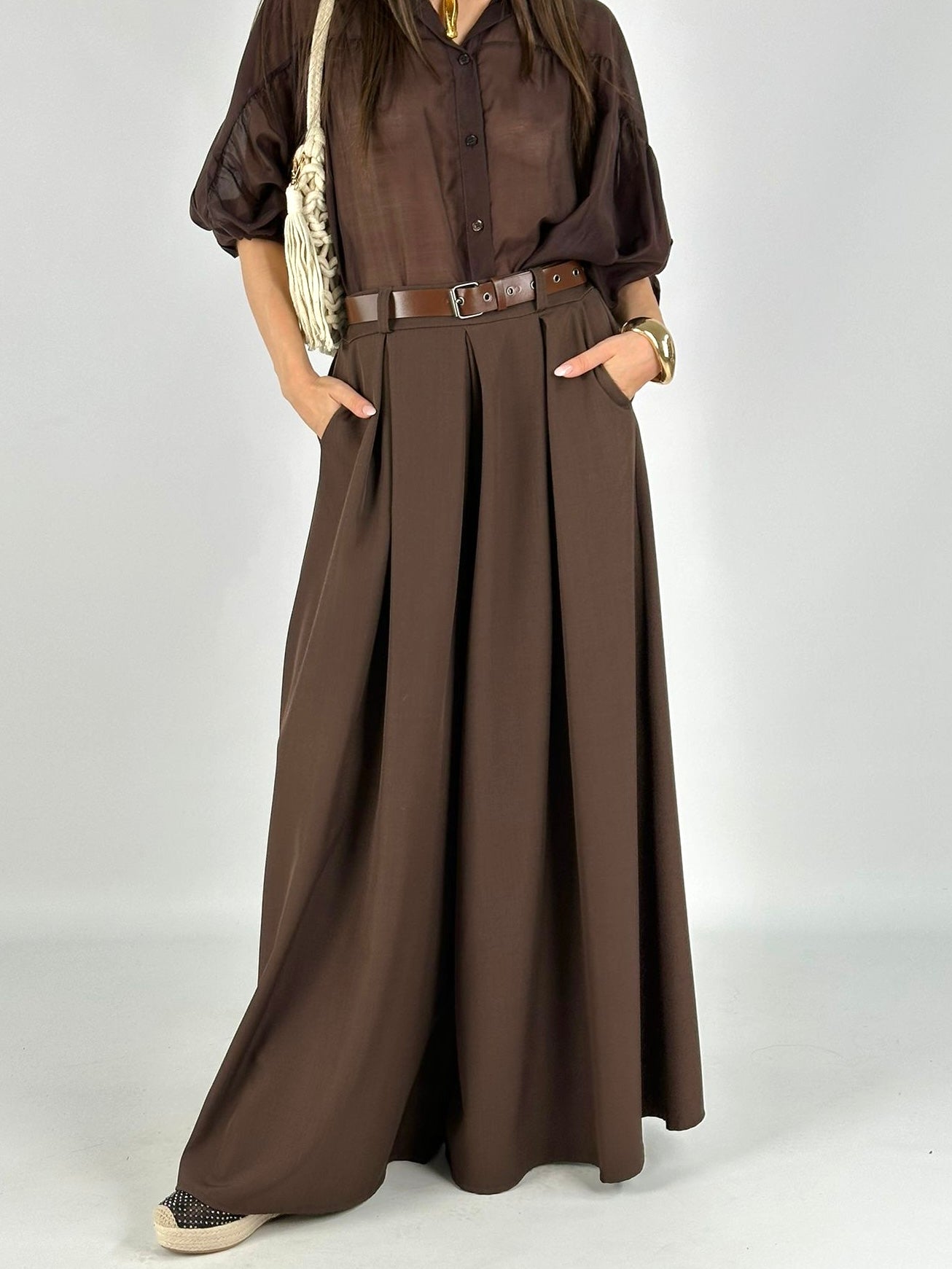 Pantalone Dorah marrone