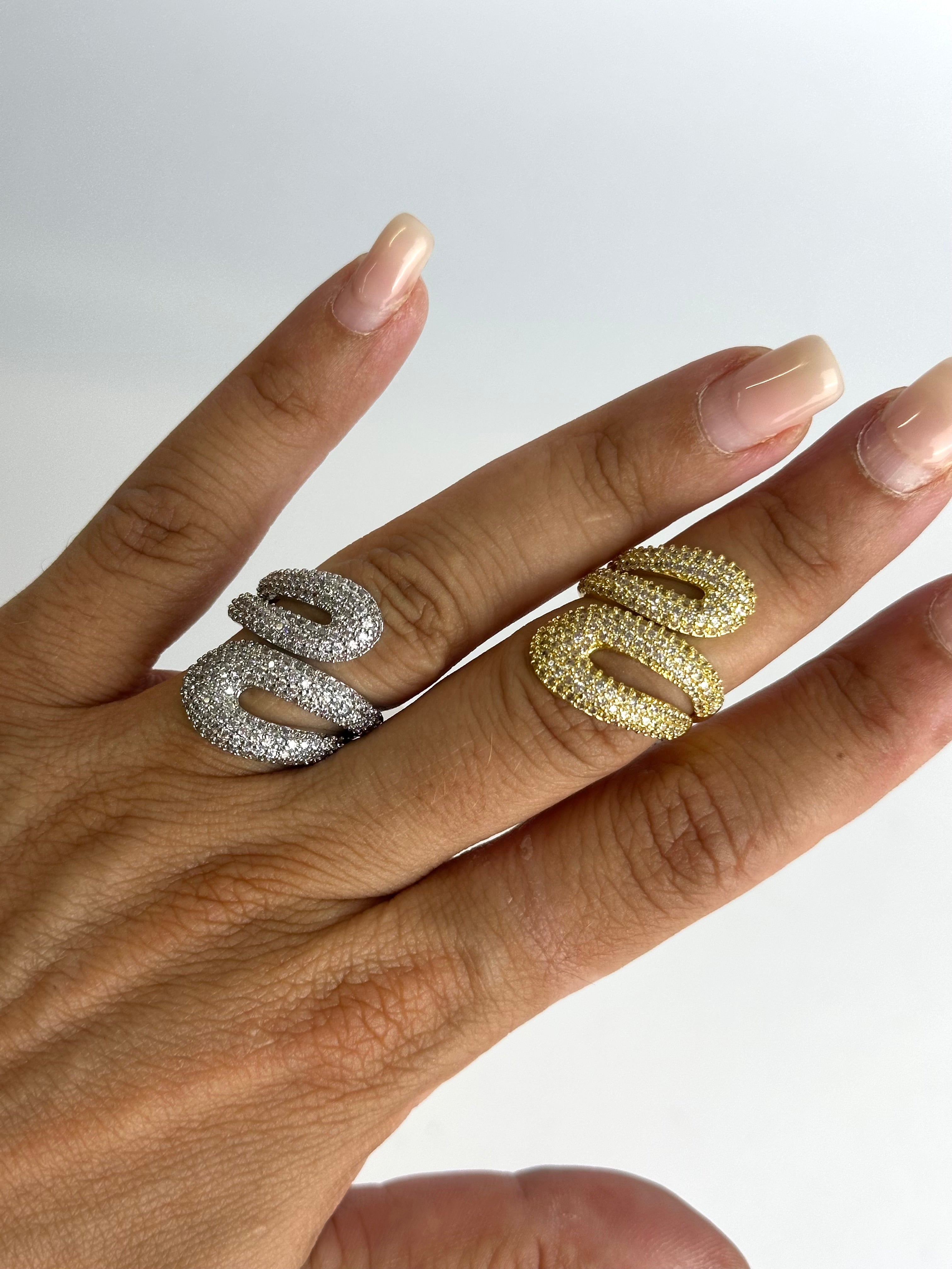 Anello maxi snake luce