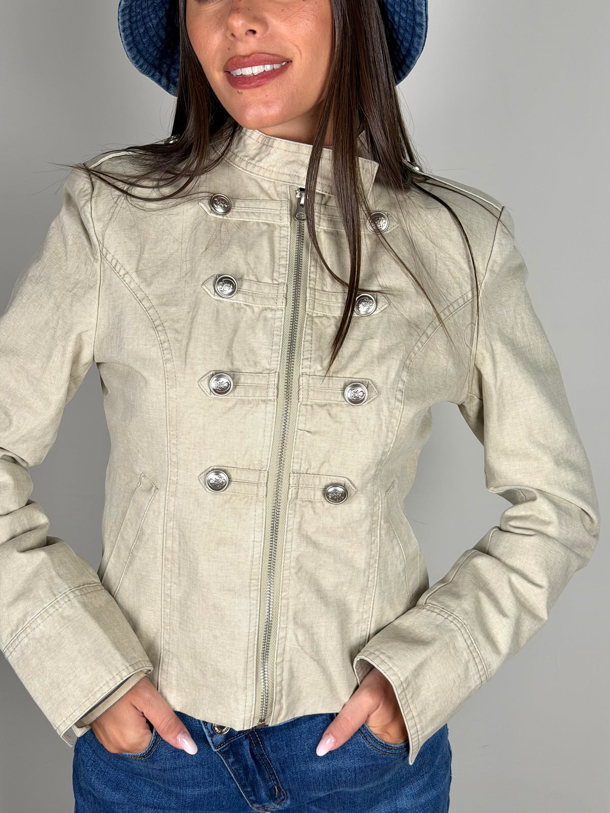 Giubbino jeans Giselle beige