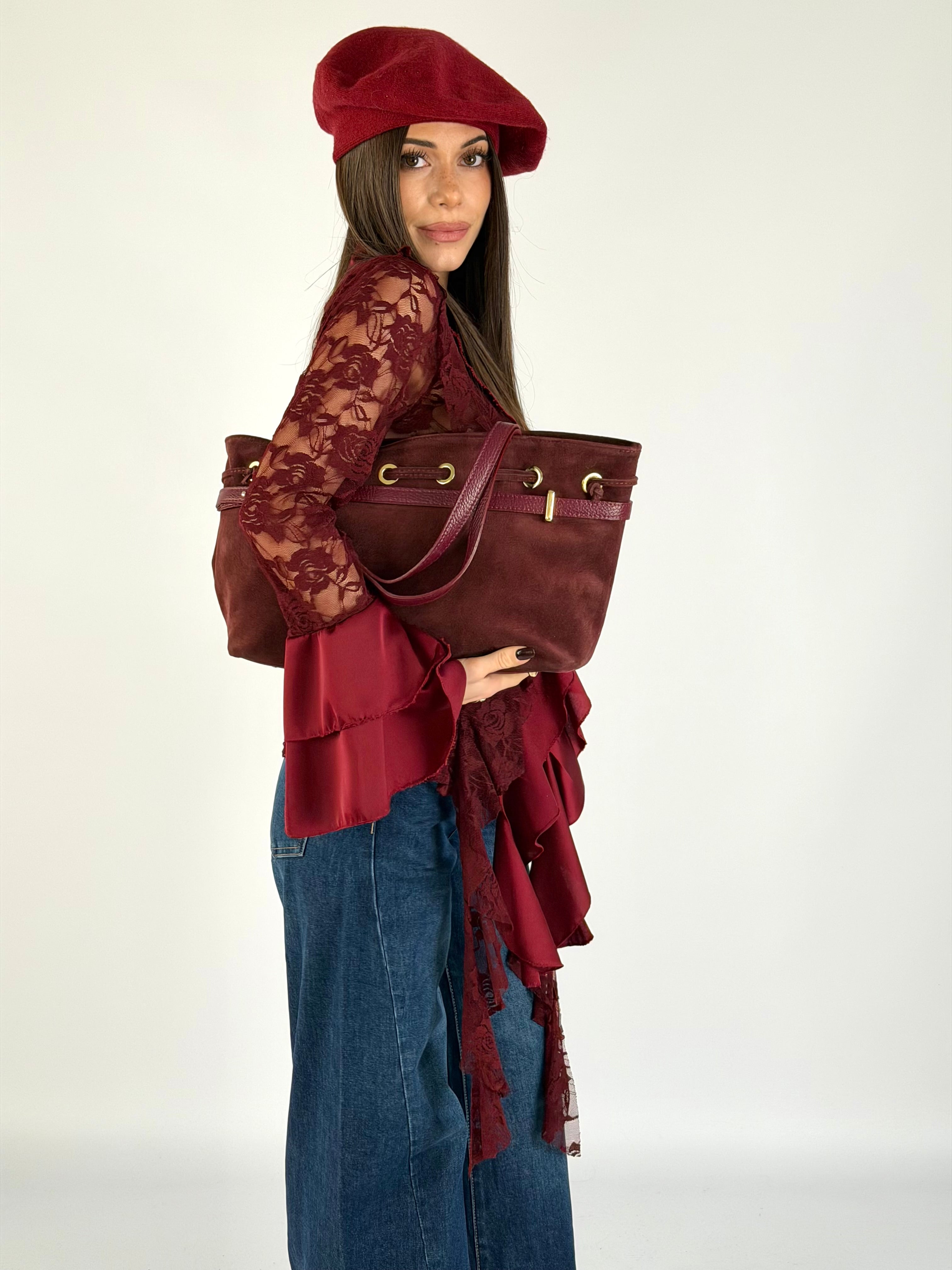 Camicia Marilú bordeaux