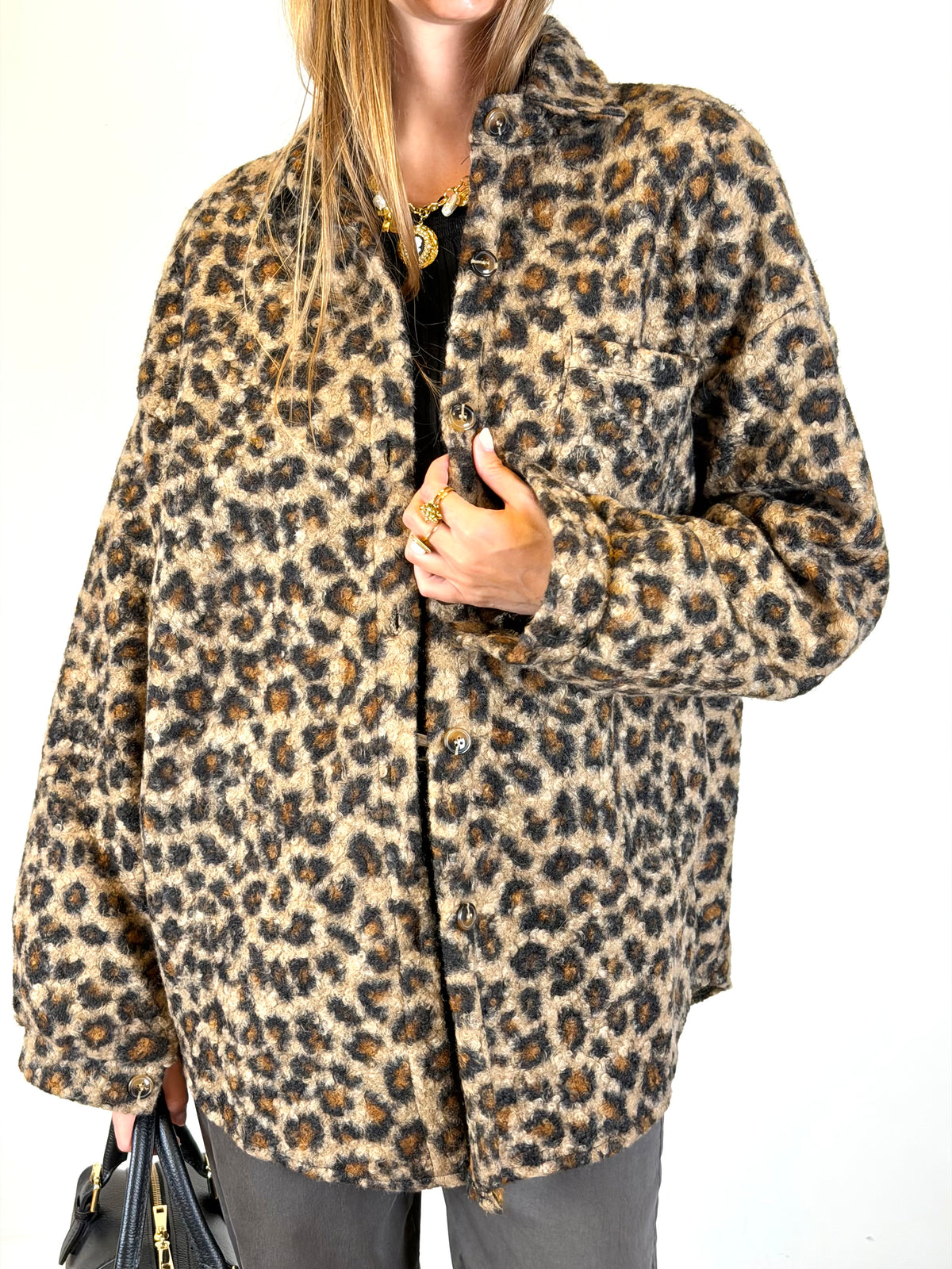 Cappotto teddy maculato