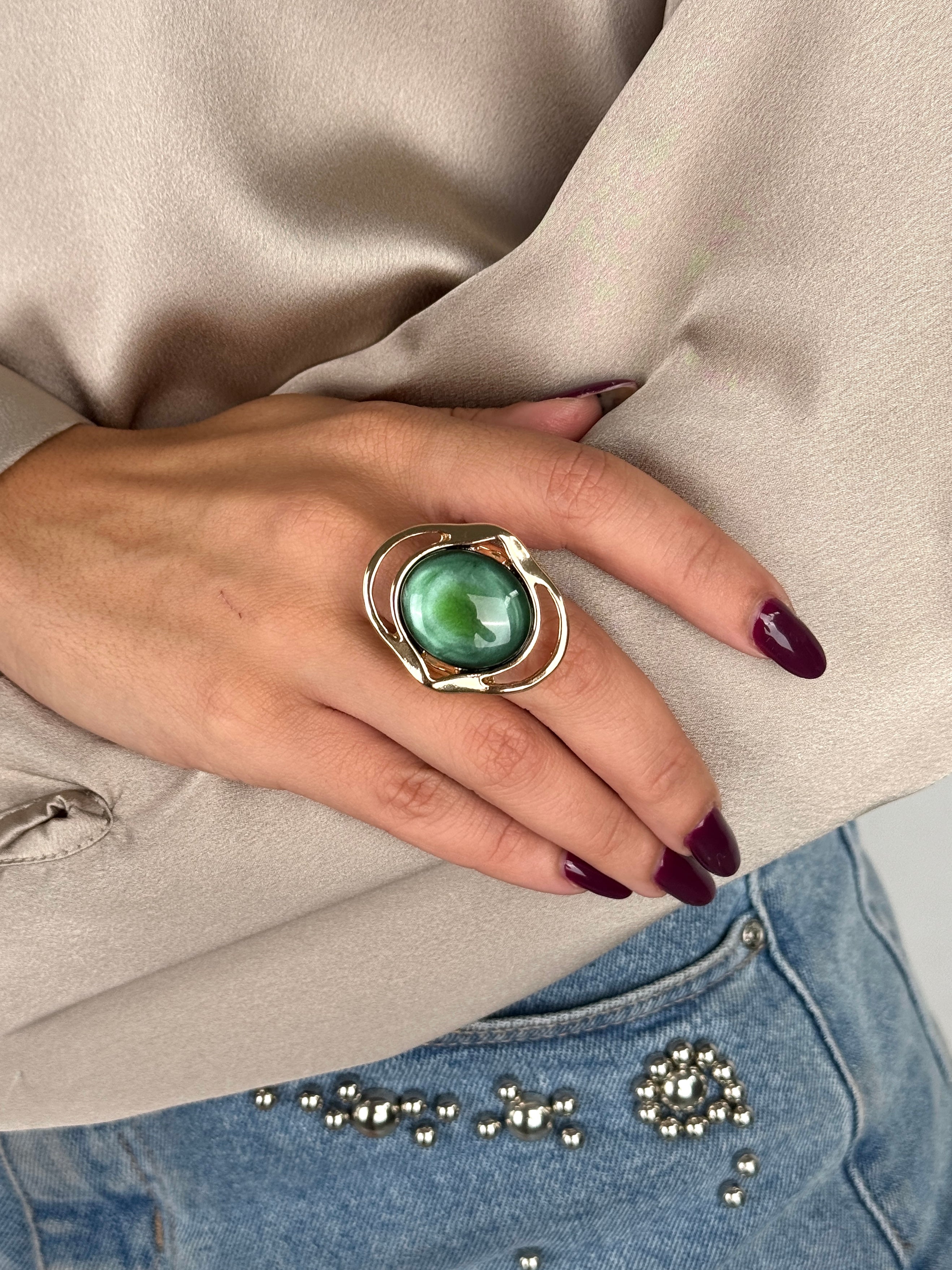 Anello occhio pietra - 3 colori