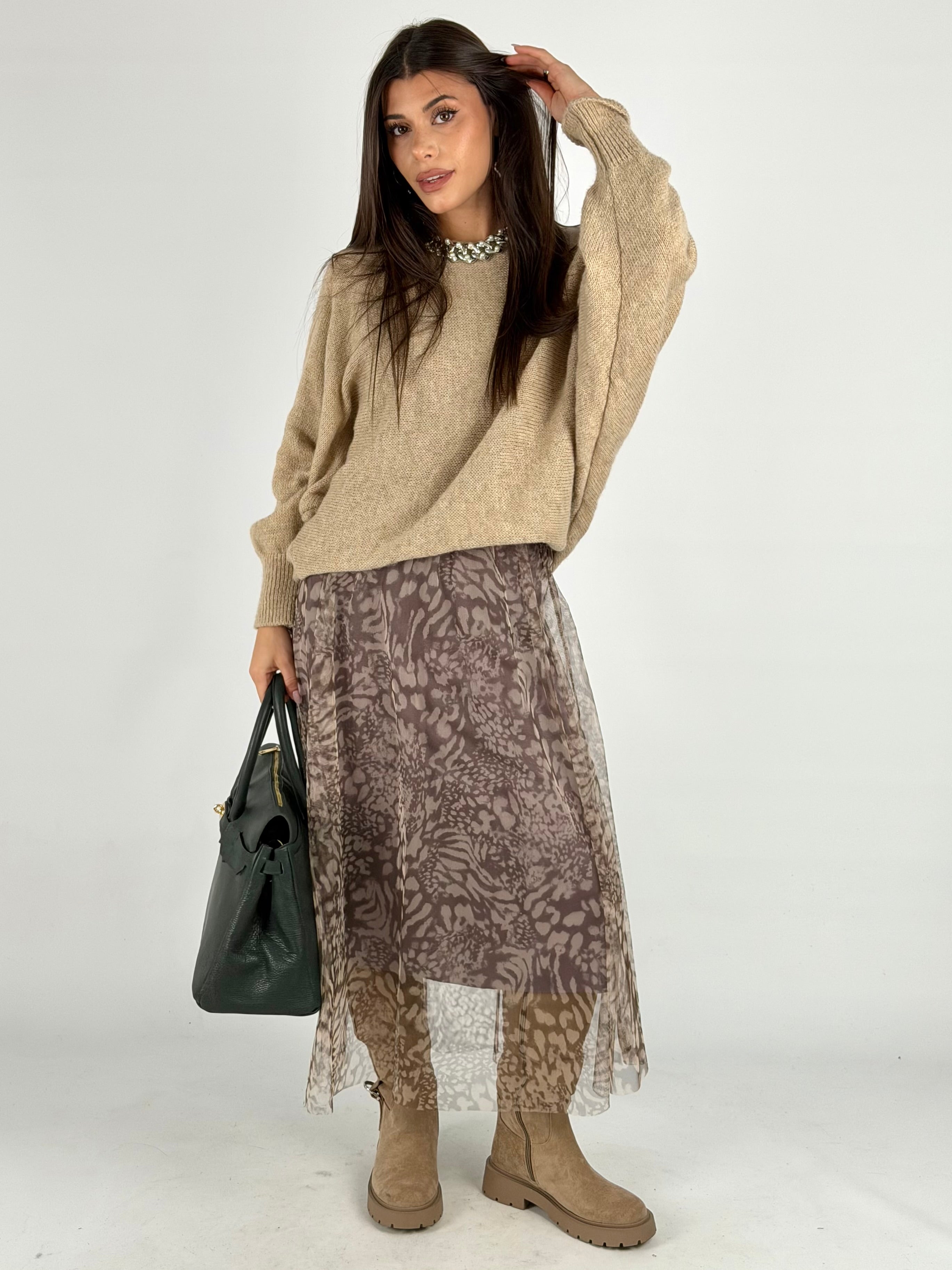 Abito + maglione Carly beige