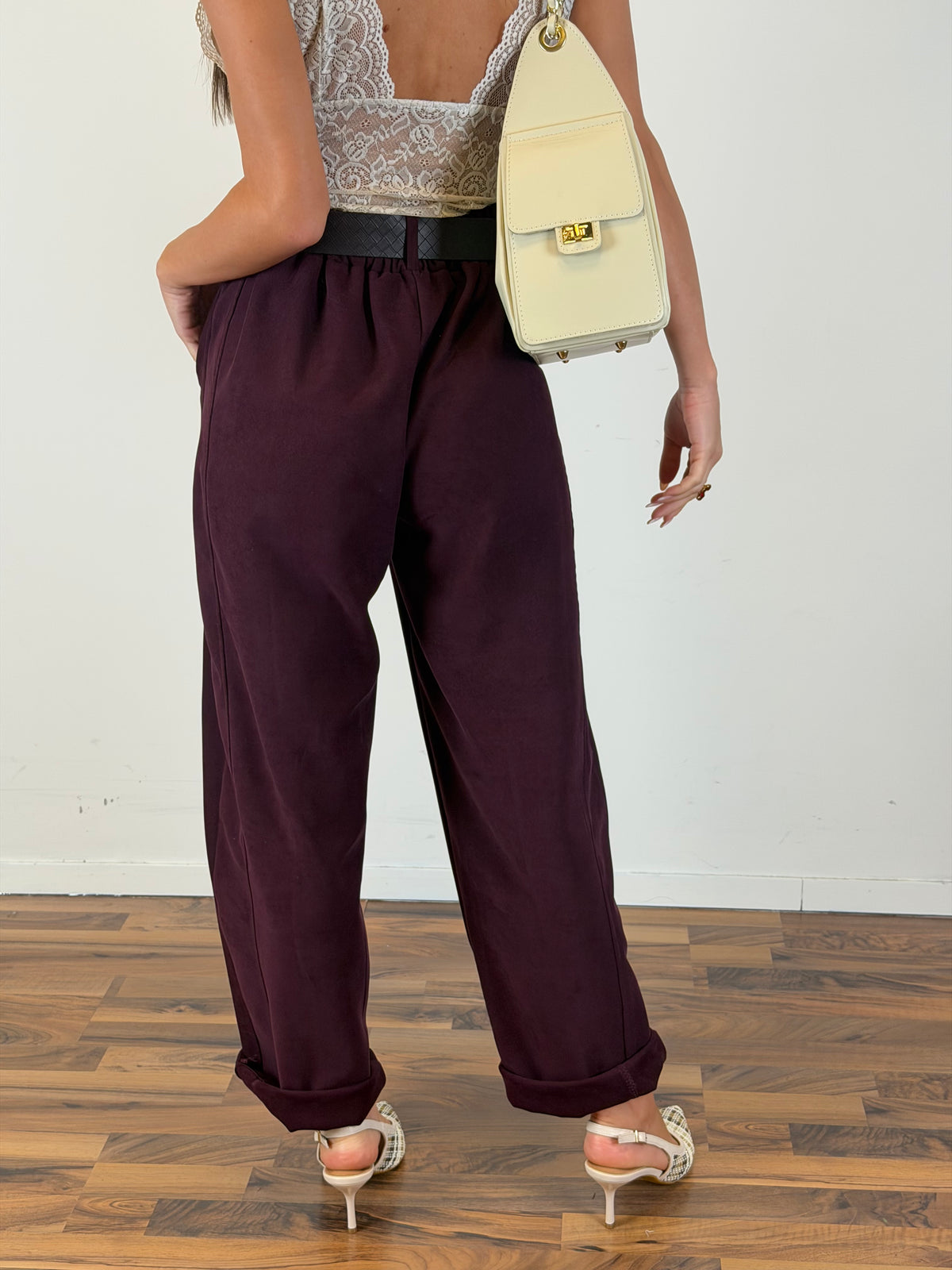 Pantalone Kate bordeaux