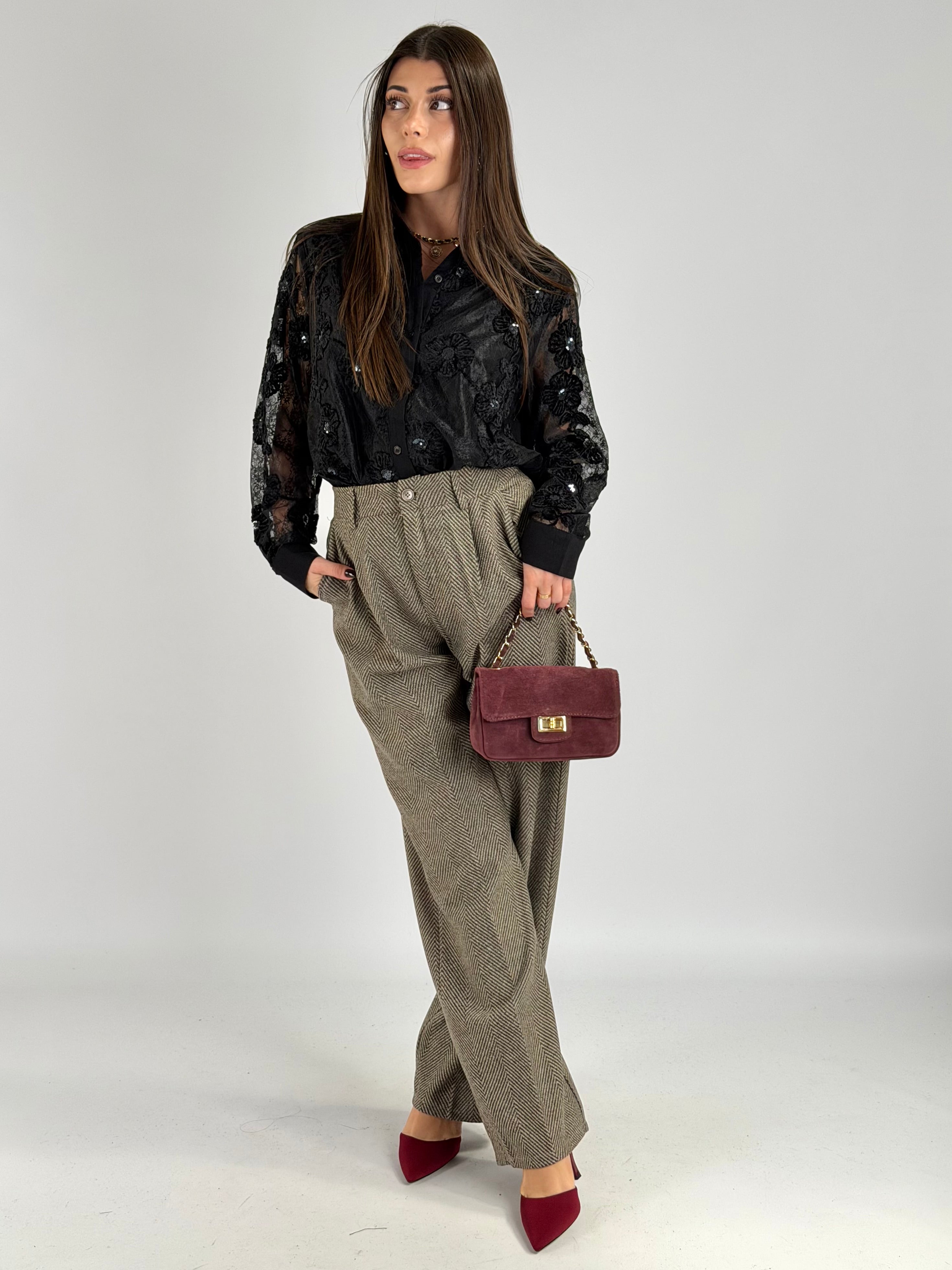 Camicia pizzo Marta nero