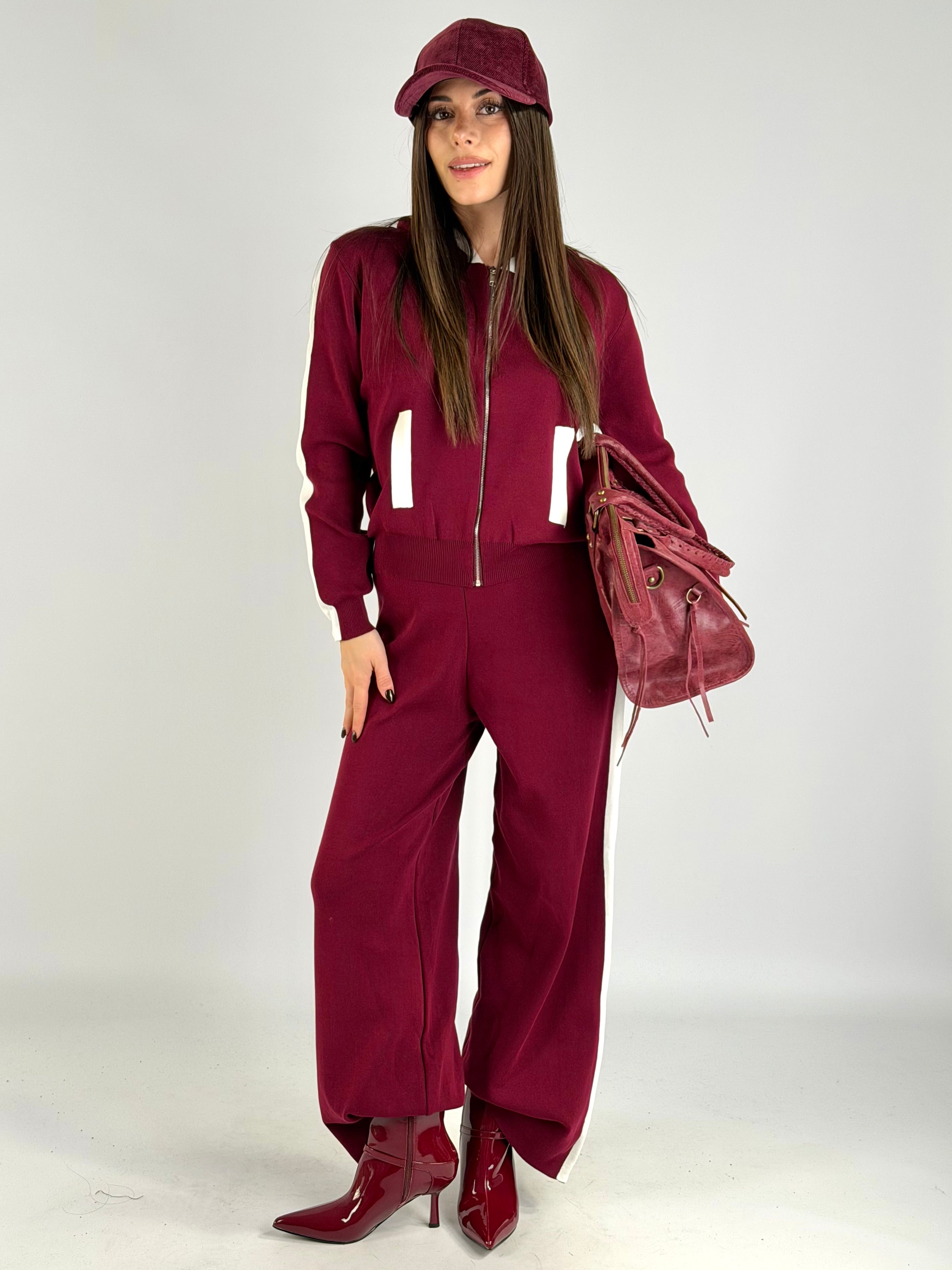 Tuta sportiva Melody bordeaux