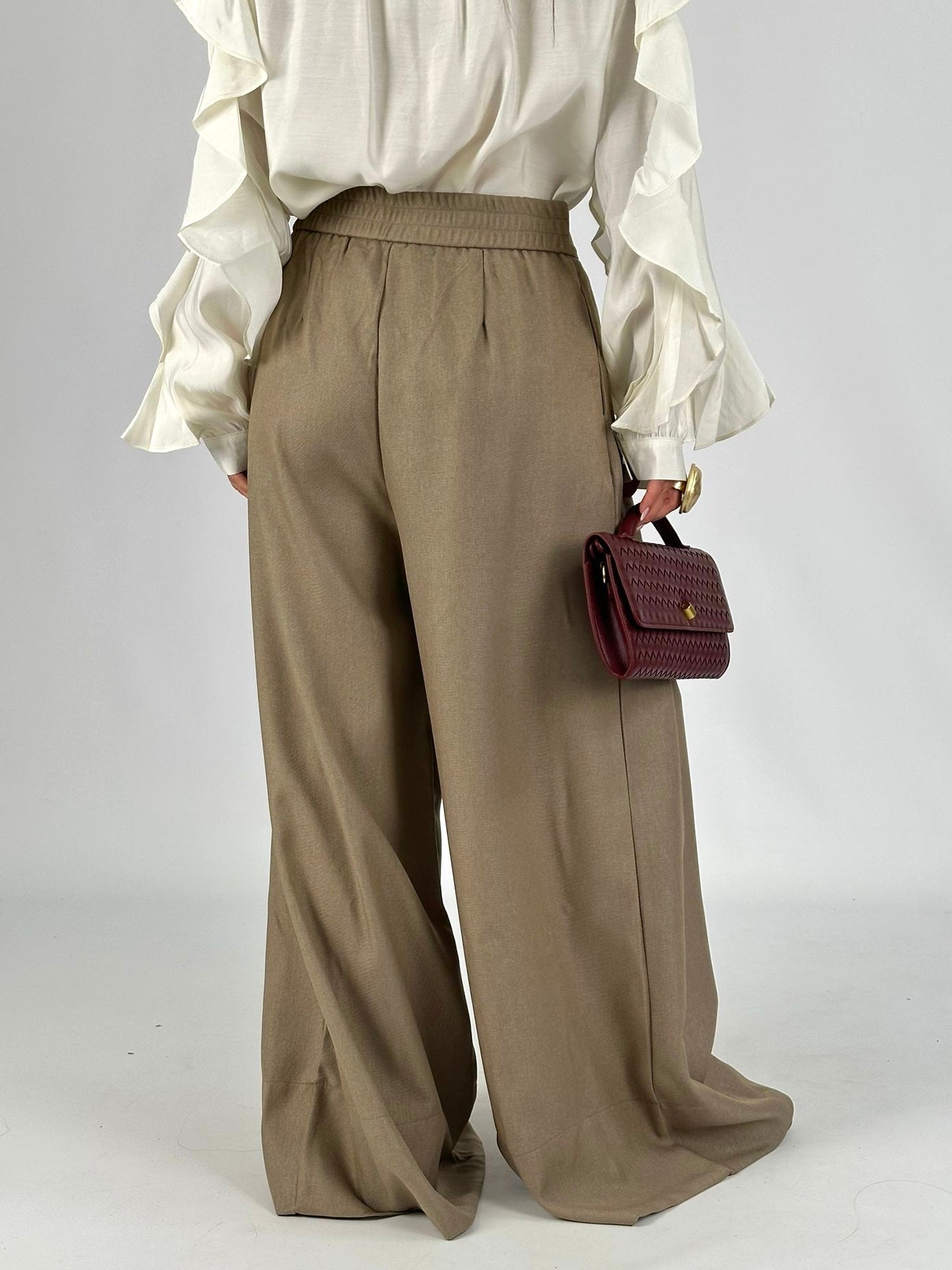 Maxi pantalone Zoe beige
