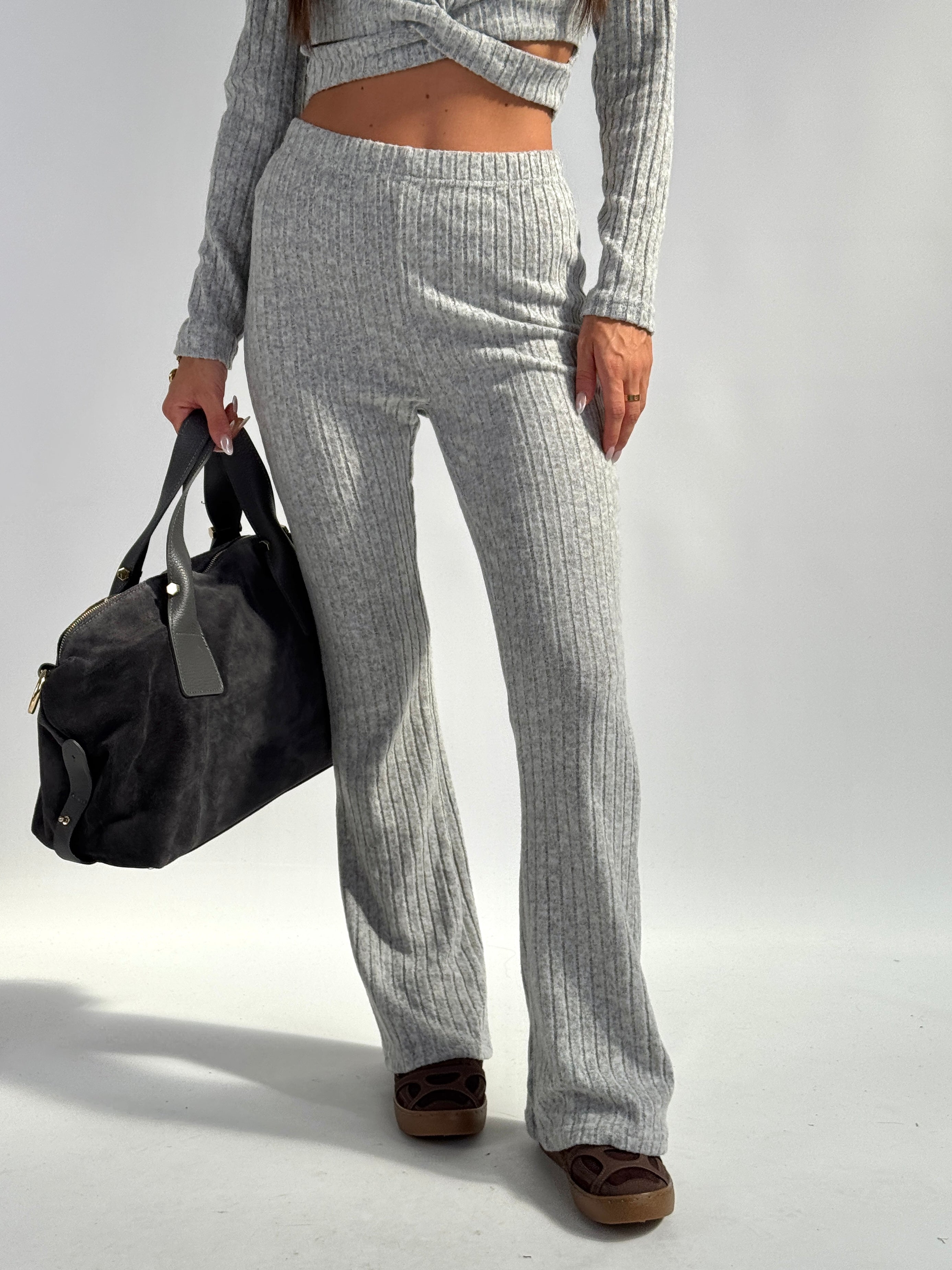 Tuta sportiva costine grigia