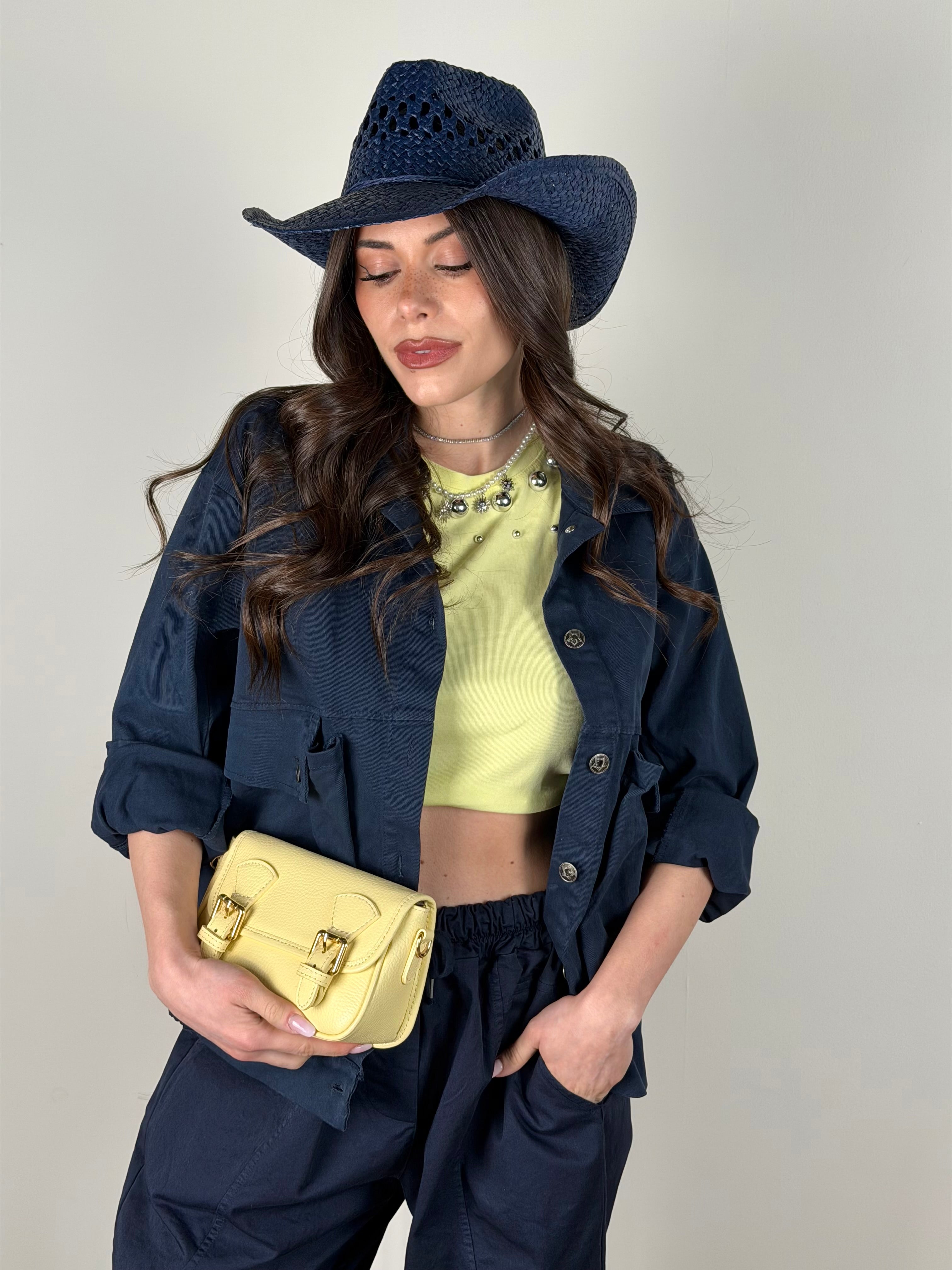 Giubbino jeans Carmen blu