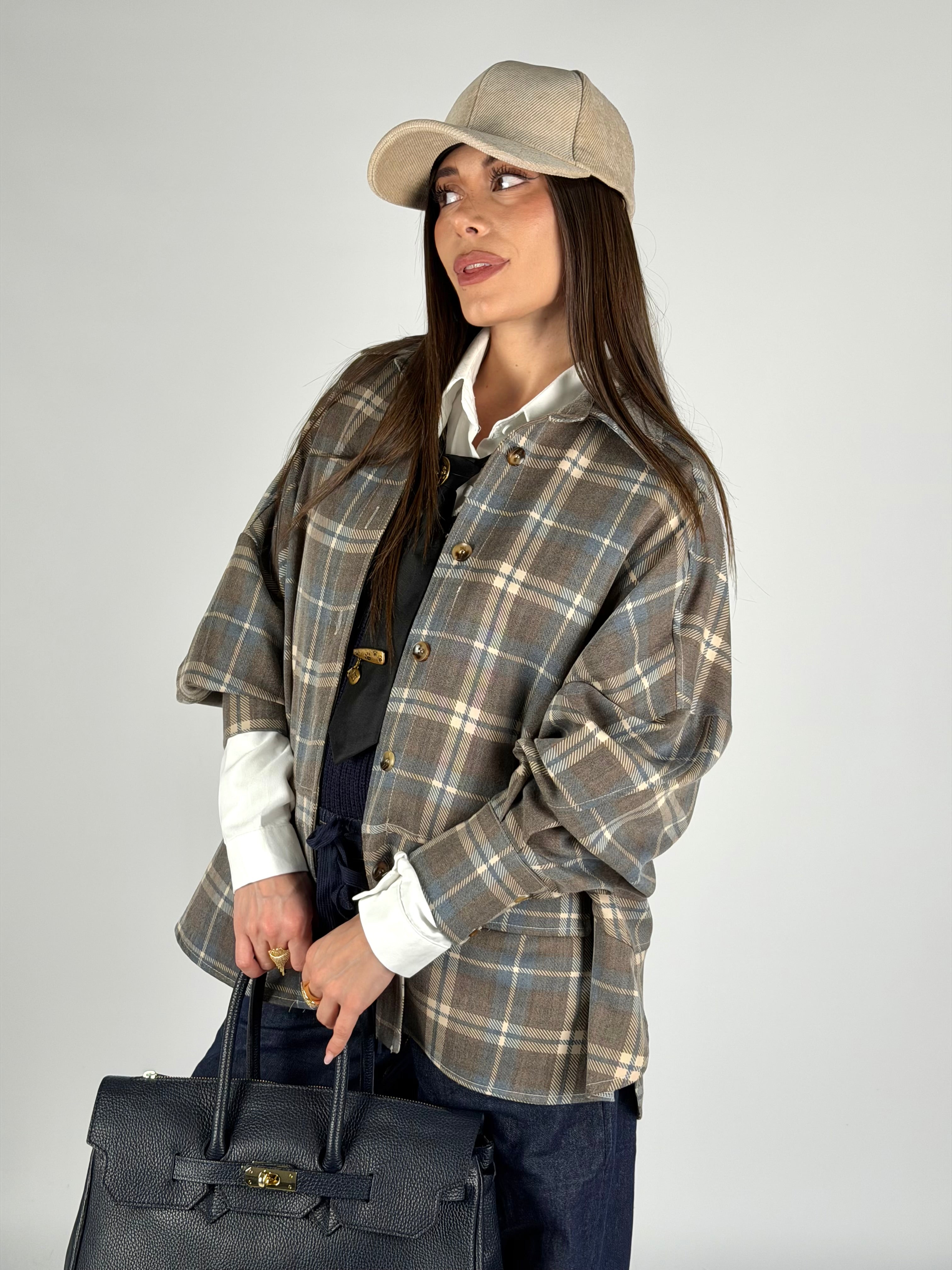 Camicia check parigina grigia