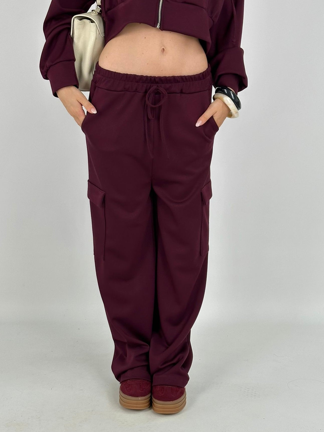 Tuta sportiva Saida bordeaux